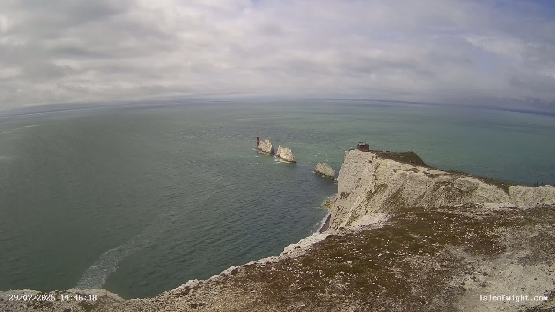 Isle of Wight, The Needles  Lighthouse Live Cam - Totland, Isle of Wight, South East, England, United Kingdom