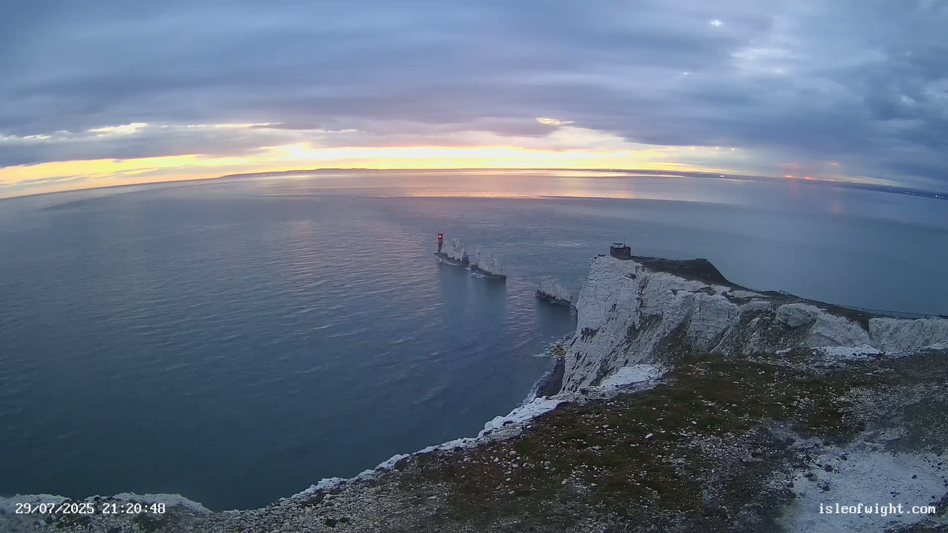 Isle of Wight, The Needles  Lighthouse Live Cam - Totland, Isle of Wight, South East, England, United Kingdom