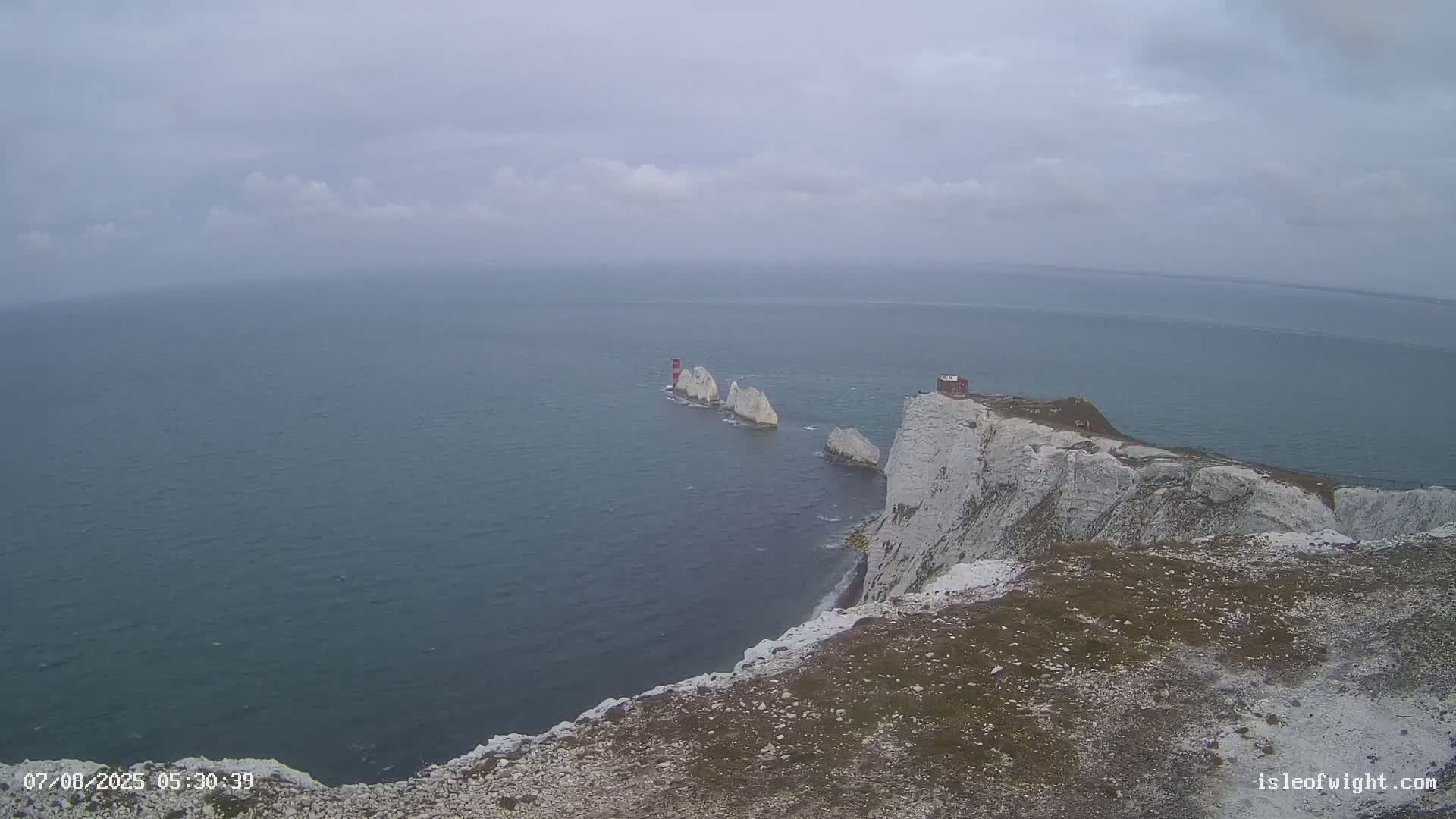 Isle of Wight, The Needles  Lighthouse Live Cam - Totland, Isle of Wight, South East, England, United Kingdom