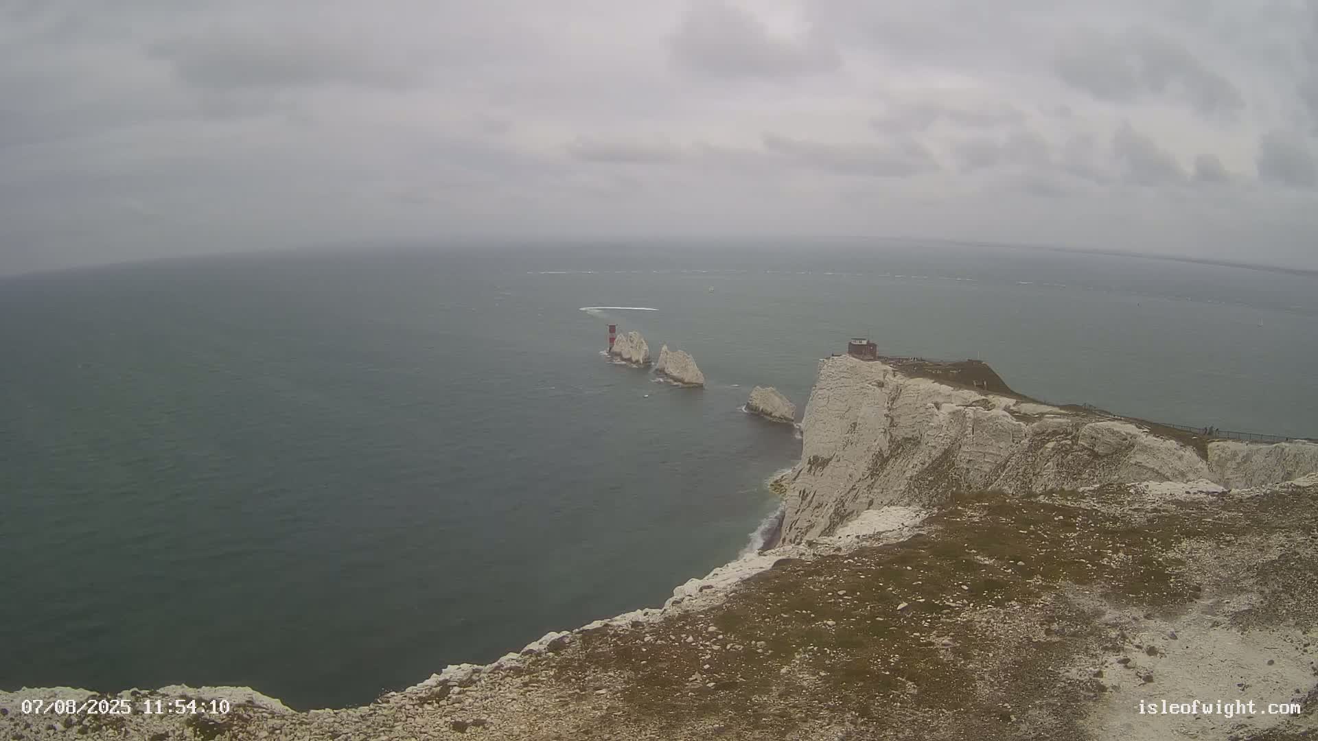 Isle of Wight, The Needles  Lighthouse Live Cam - Totland, Isle of Wight, South East, England, United Kingdom