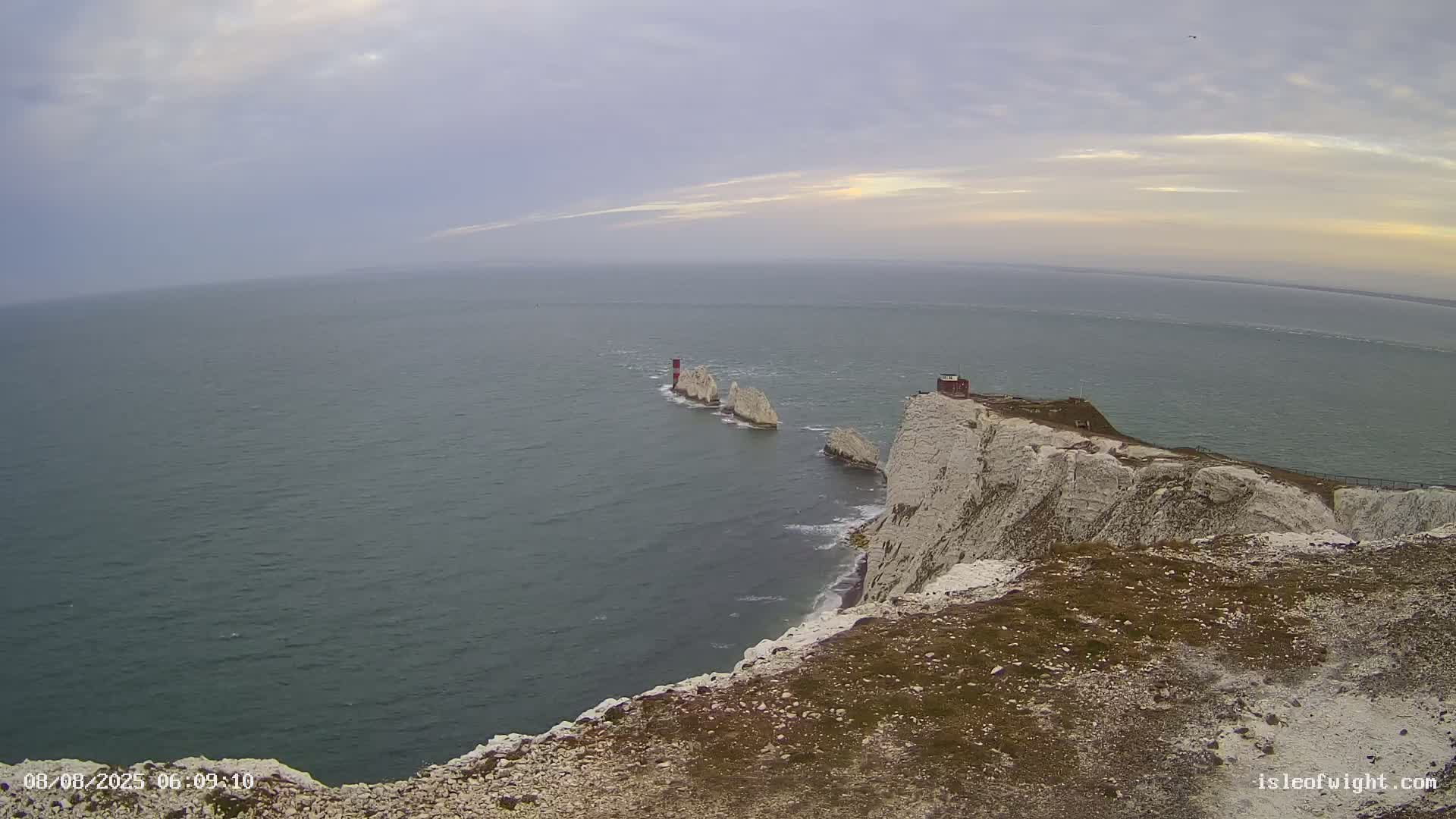 Isle of Wight, The Needles  Lighthouse Live Cam - Totland, Isle of Wight, South East, England, United Kingdom
