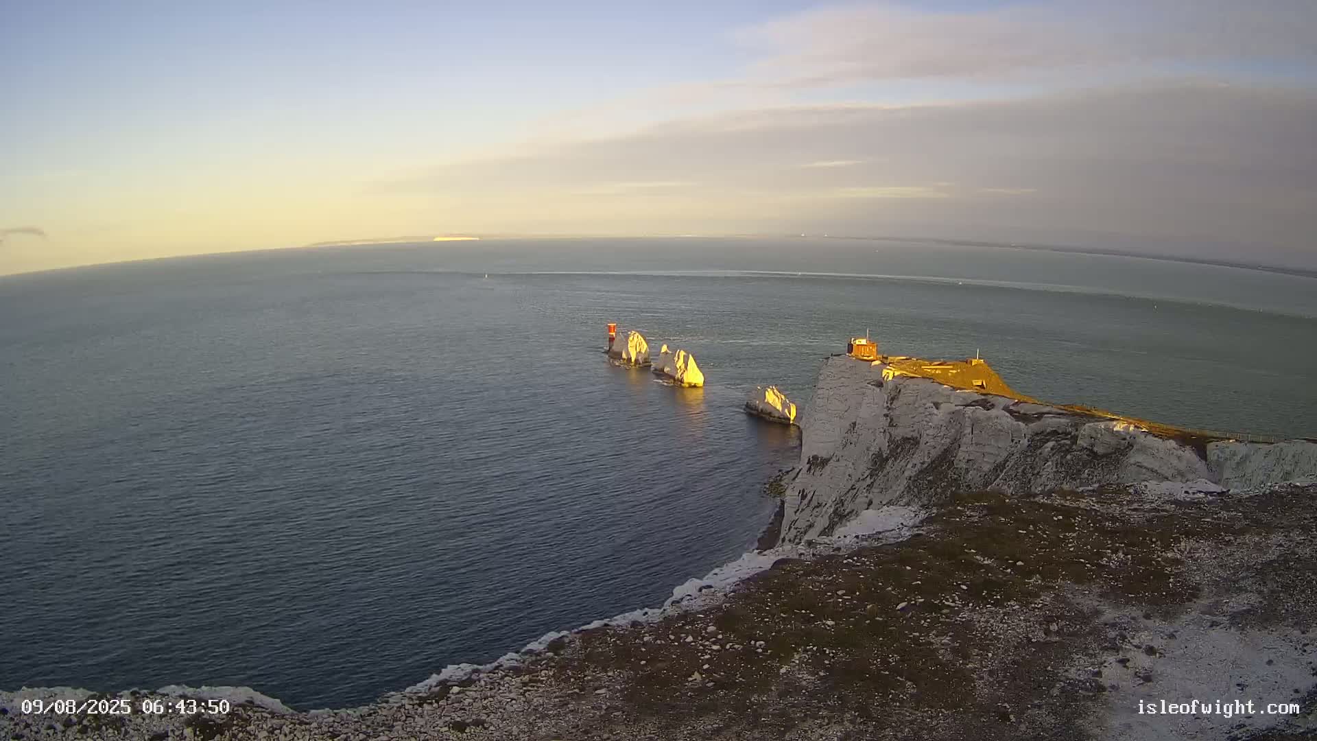Isle of Wight, The Needles  Lighthouse Live Cam - Totland, Isle of Wight, South East, England, United Kingdom