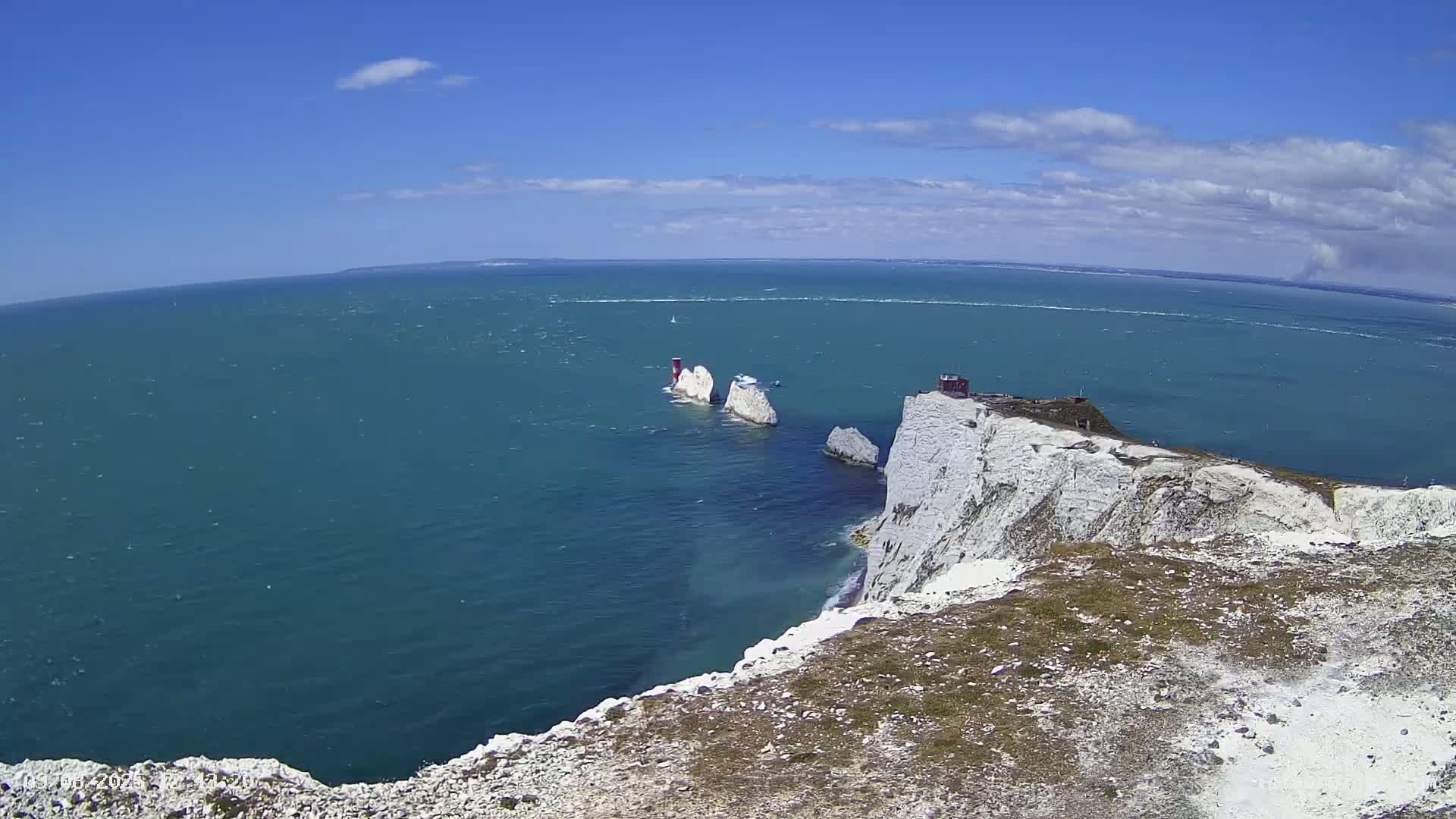 Isle of Wight, The Needles  Lighthouse Live Cam - Totland, Isle of Wight, South East, England, United Kingdom