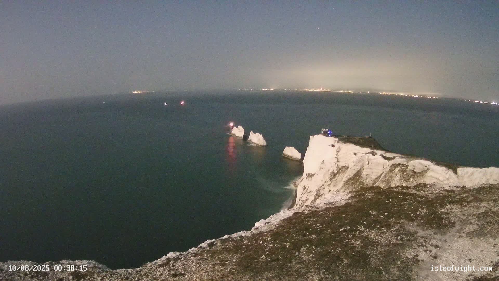 Isle of Wight, The Needles  Lighthouse Live Cam - Totland, Isle of Wight, South East, England, United Kingdom