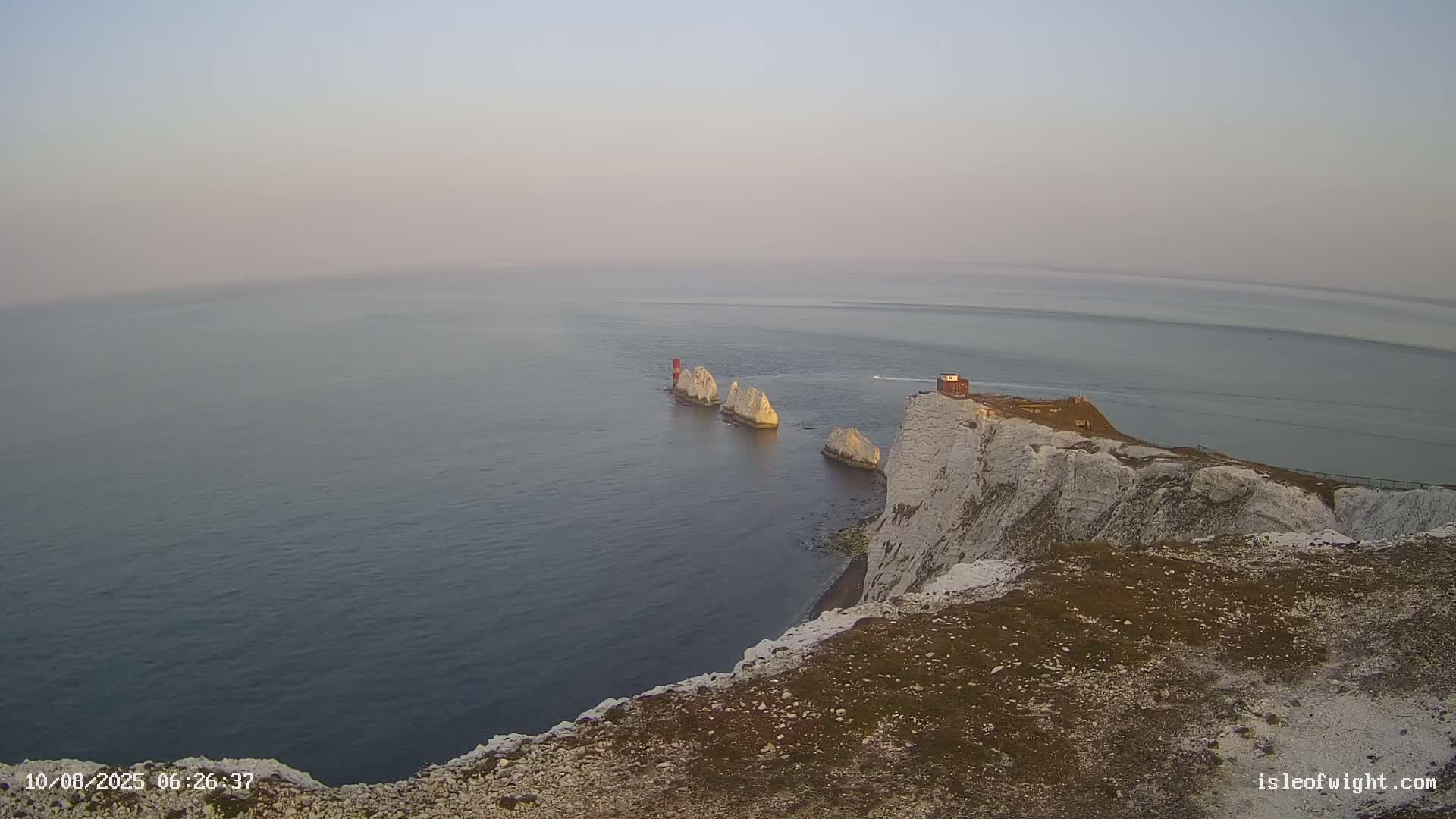 Isle of Wight, The Needles  Lighthouse Live Cam - Totland, Isle of Wight, South East, England, United Kingdom