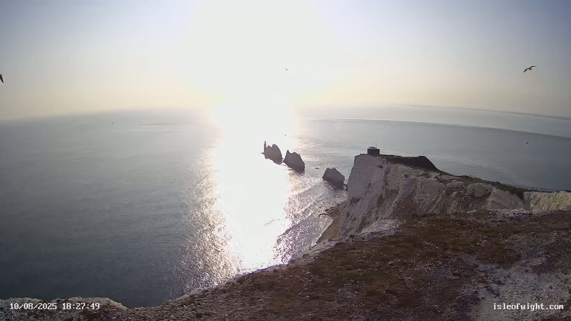 Isle of Wight, The Needles  Lighthouse Live Cam - Totland, Isle of Wight, South East, England, United Kingdom