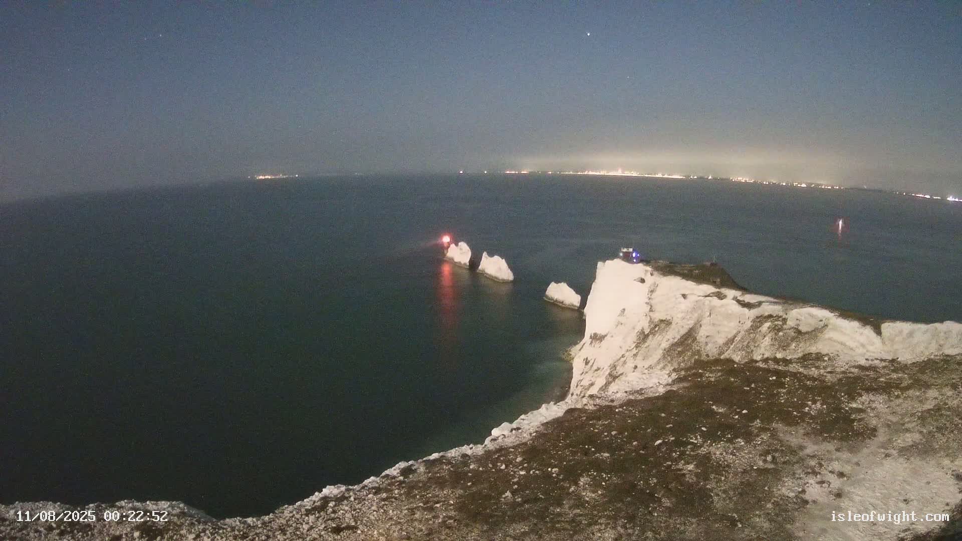 Isle of Wight, The Needles  Lighthouse Live Cam - Totland, Isle of Wight, South East, England, United Kingdom