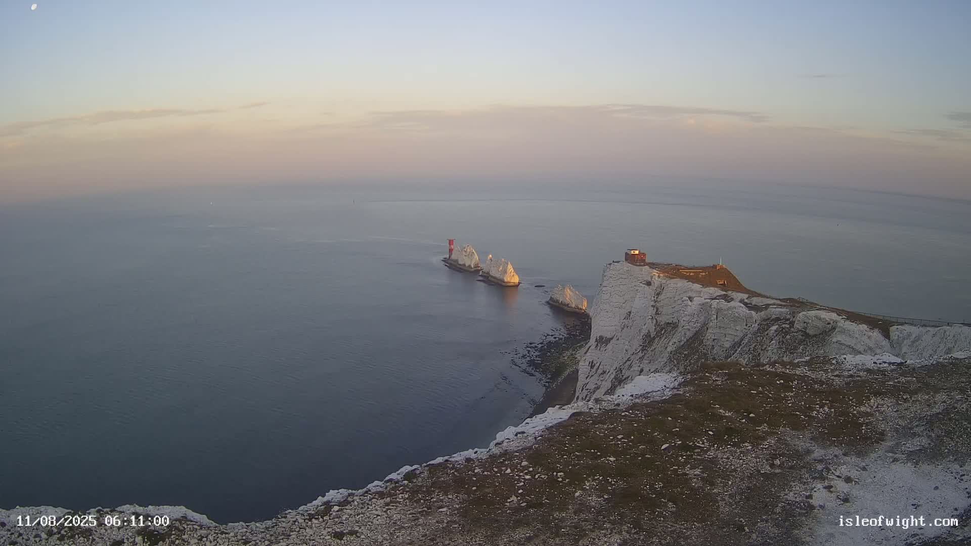 Isle of Wight, The Needles  Lighthouse Live Cam - Totland, Isle of Wight, South East, England, United Kingdom