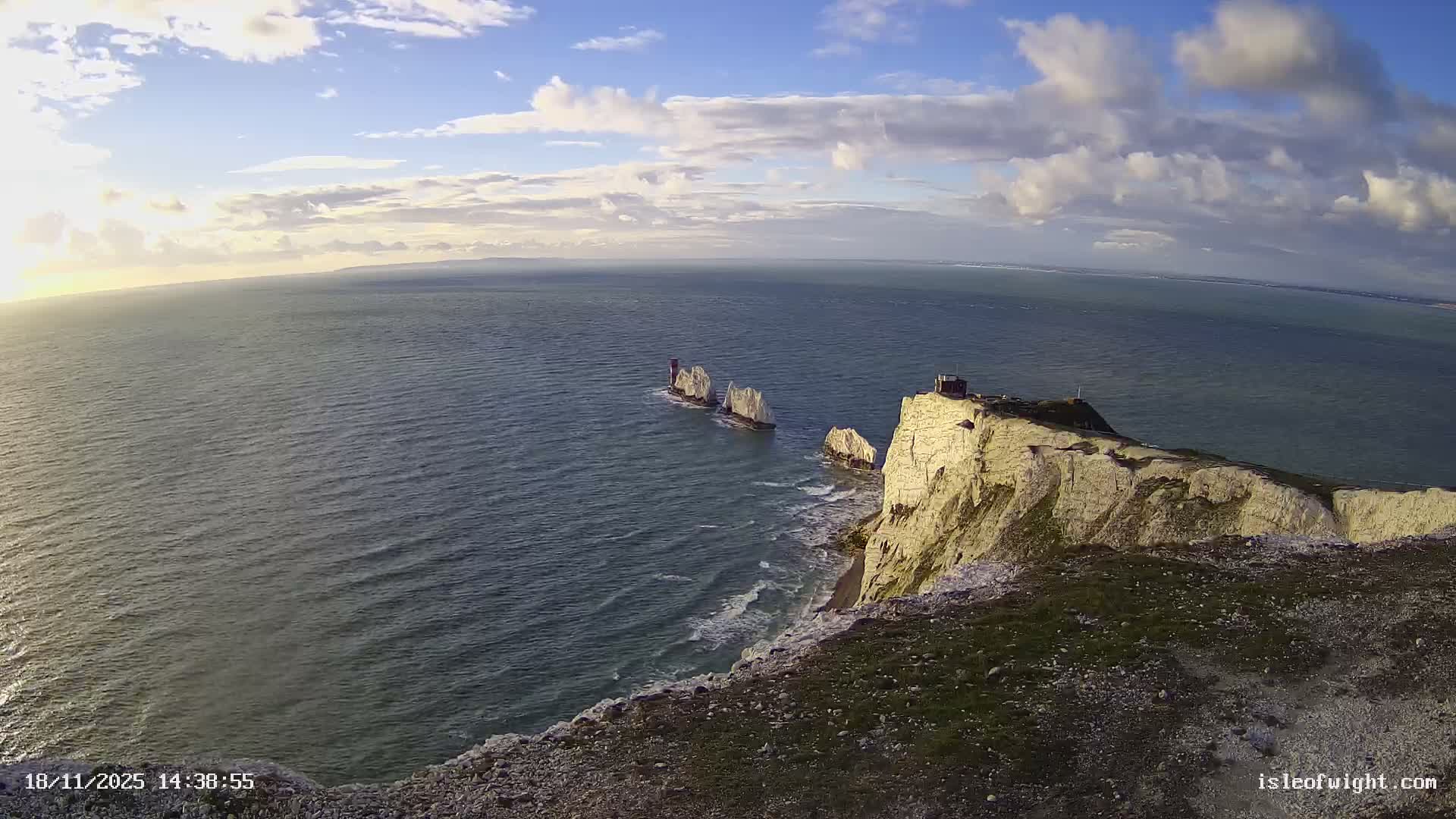 Isle of Wight, The Needles  Lighthouse Live Cam - Totland, Isle of Wight, South East, England, United Kingdom