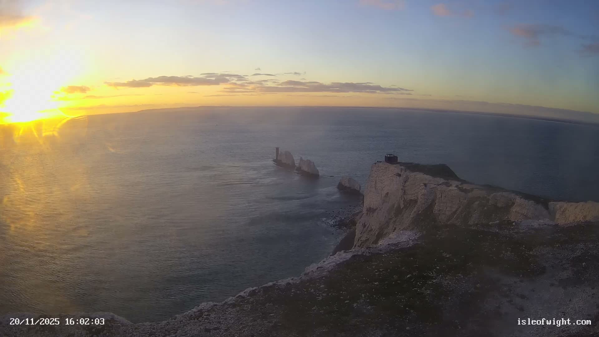Isle of Wight, The Needles  Lighthouse Live Cam - Totland, Isle of Wight, South East, England, United Kingdom