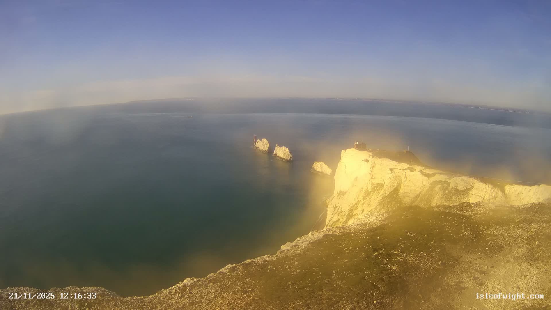 Isle of Wight, The Needles  Lighthouse Live Cam - Totland, Isle of Wight, South East, England, United Kingdom