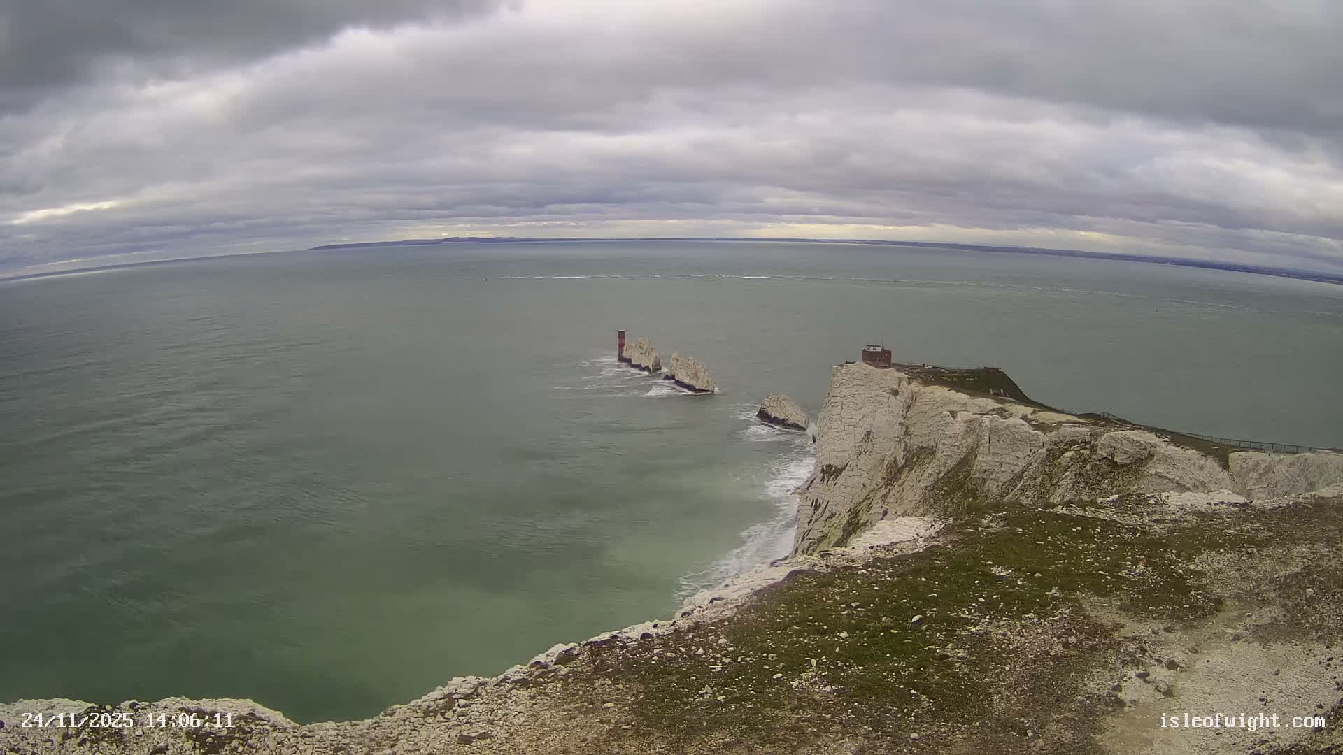 Isle of Wight, The Needles  Lighthouse Live Cam - Totland, Isle of Wight, South East, England, United Kingdom