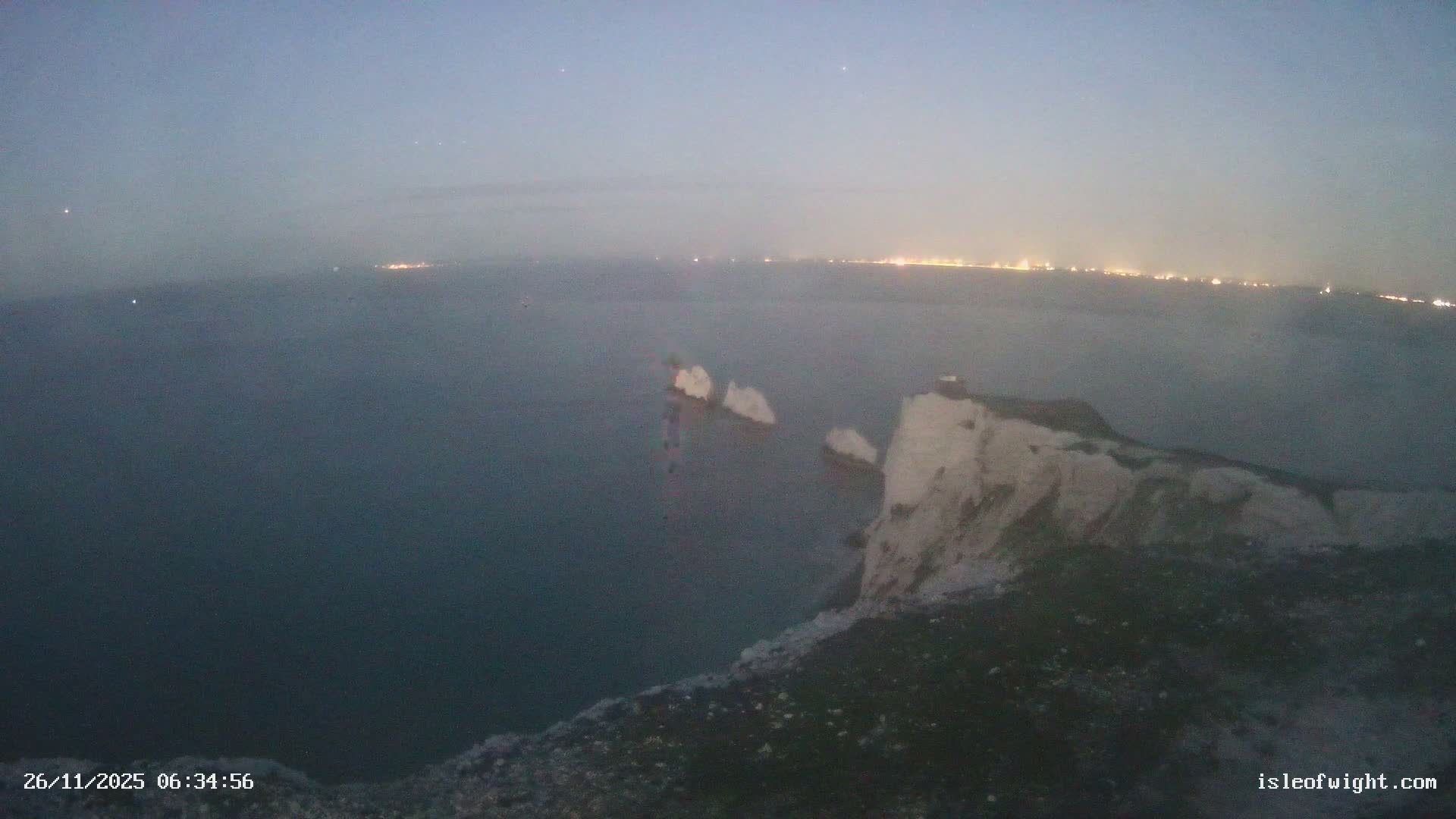 Isle of Wight, The Needles  Lighthouse Live Cam - Totland, Isle of Wight, South East, England, United Kingdom