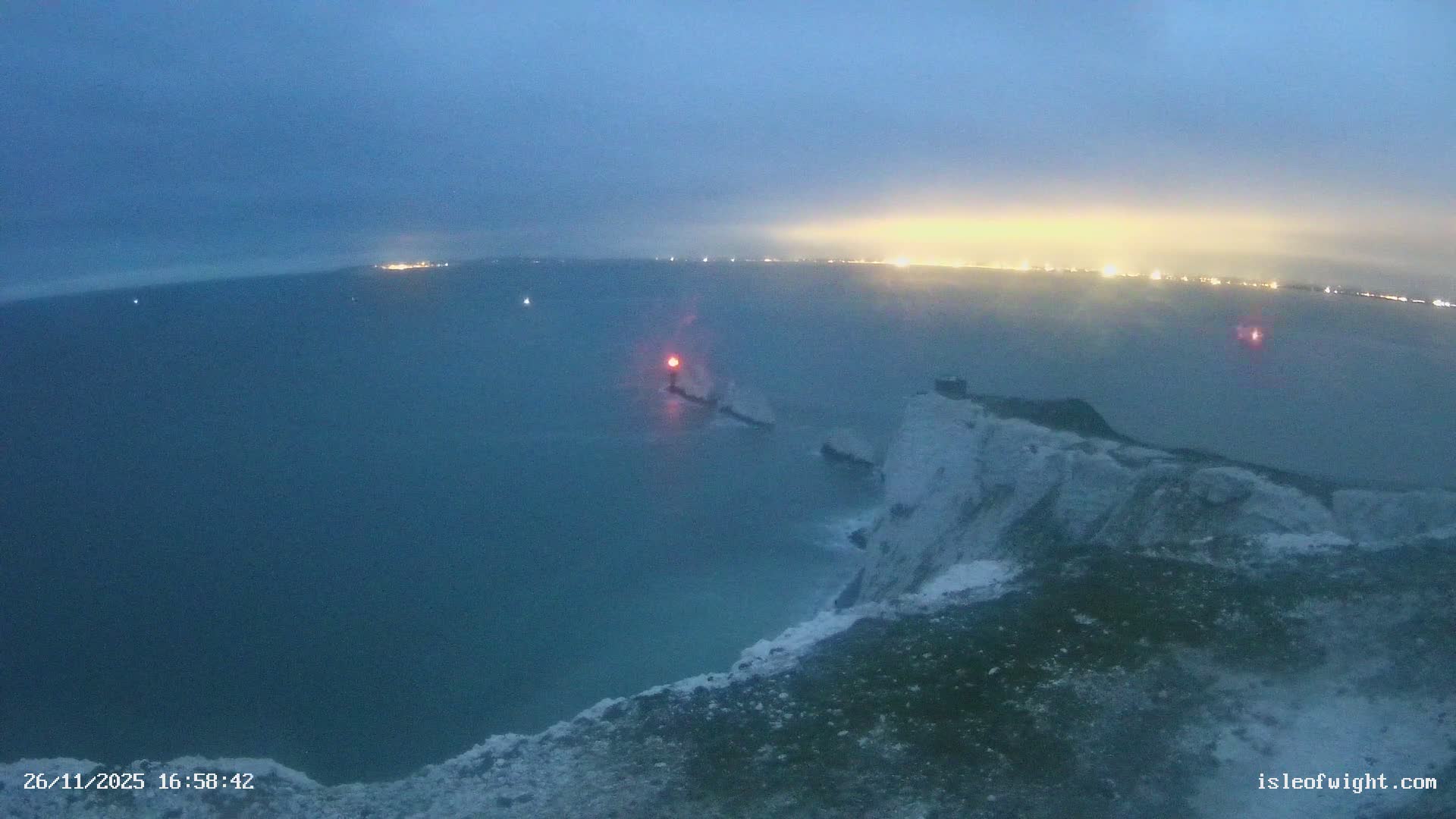 Isle of Wight, The Needles  Lighthouse Live Cam - Totland, Isle of Wight, South East, England, United Kingdom