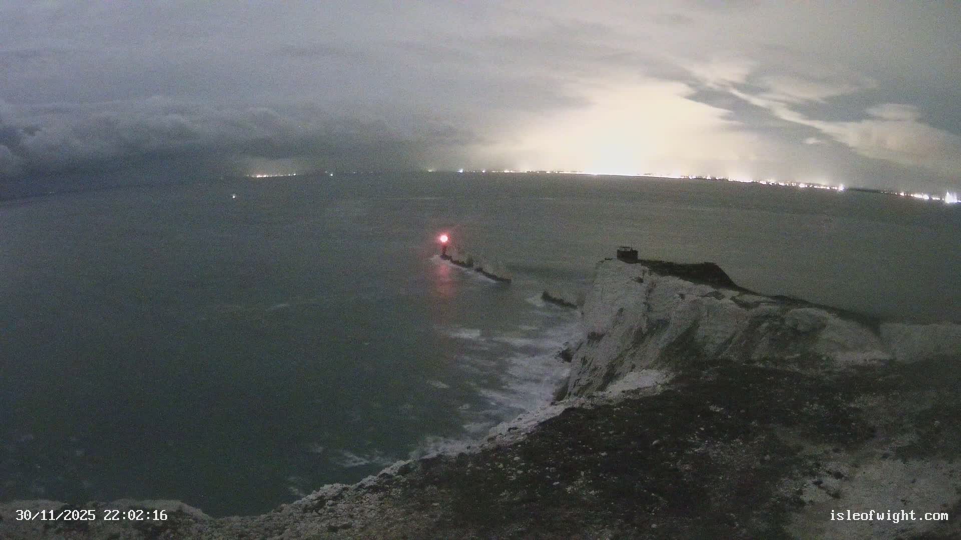 Isle of Wight, The Needles  Lighthouse Live Cam - Totland, Isle of Wight, South East, England, United Kingdom