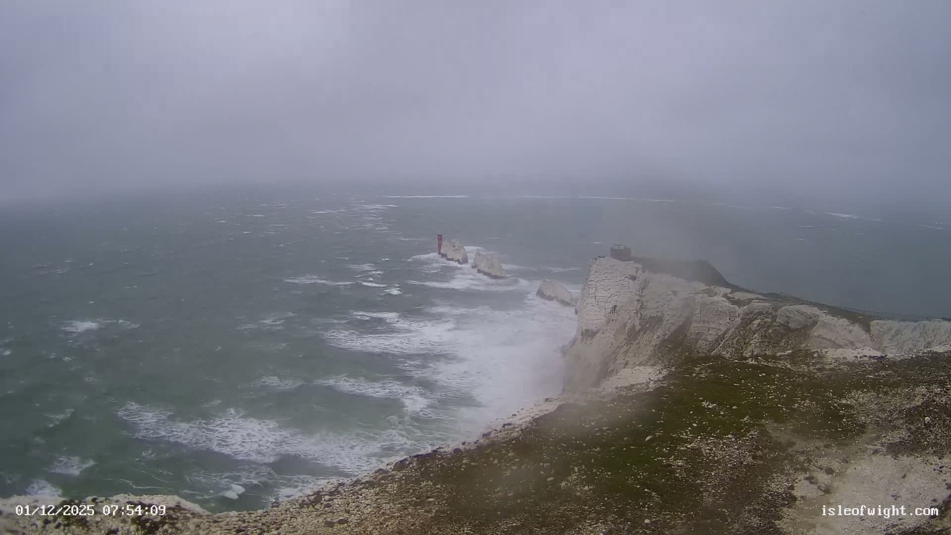 Isle of Wight, The Needles  Lighthouse Live Cam - Totland, Isle of Wight, South East, England, United Kingdom