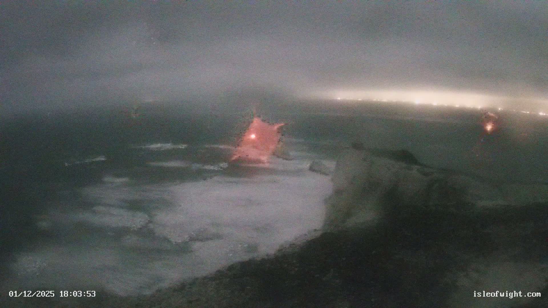 Isle of Wight, The Needles  Lighthouse Live Cam - Totland, Isle of Wight, South East, England, United Kingdom