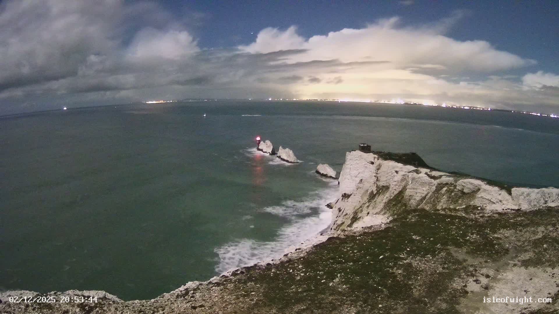 Isle of Wight, The Needles  Lighthouse Live Cam - Totland, Isle of Wight, South East, England, United Kingdom