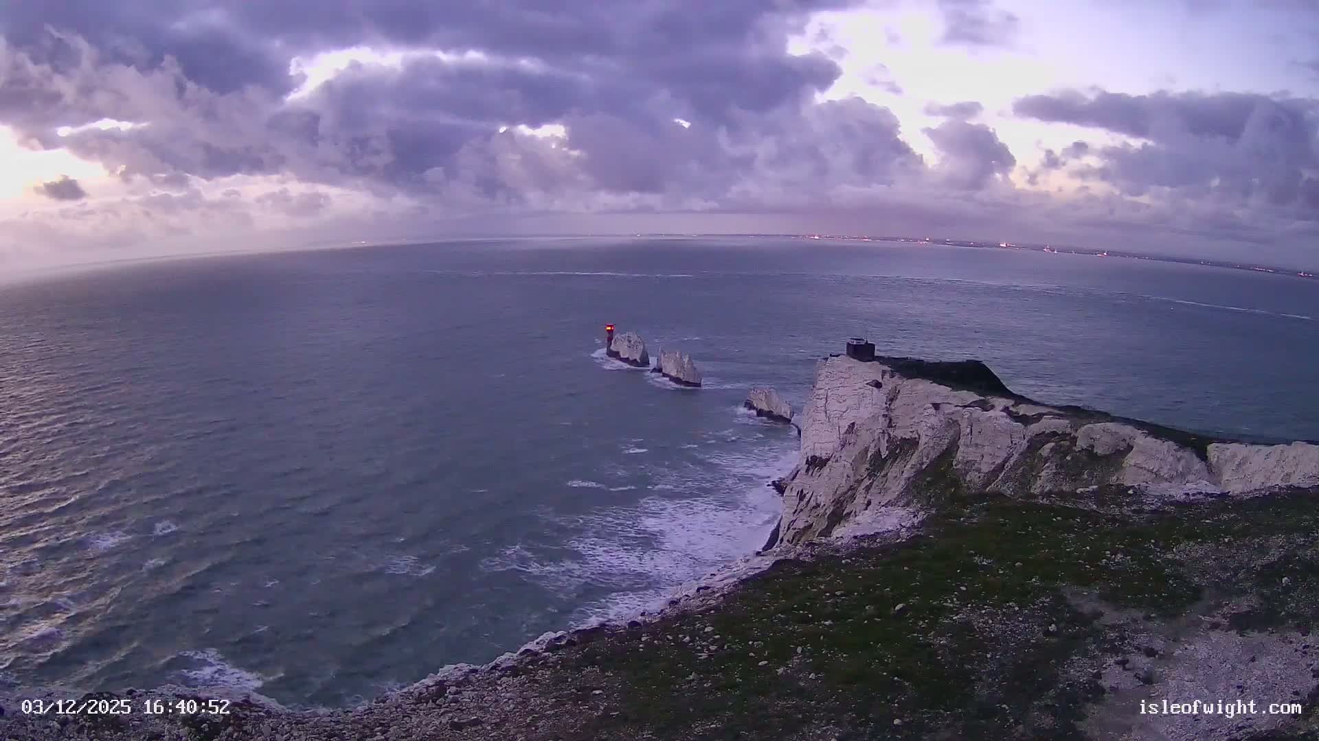 Isle of Wight, The Needles  Lighthouse Live Cam - Totland, Isle of Wight, South East, England, United Kingdom
