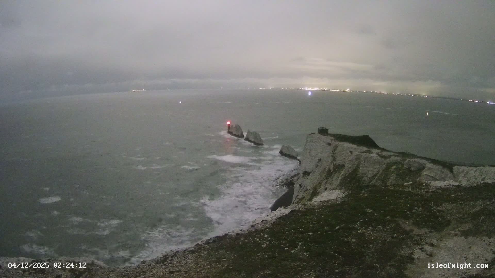 Isle of Wight, The Needles  Lighthouse Live Cam - Totland, Isle of Wight, South East, England, United Kingdom