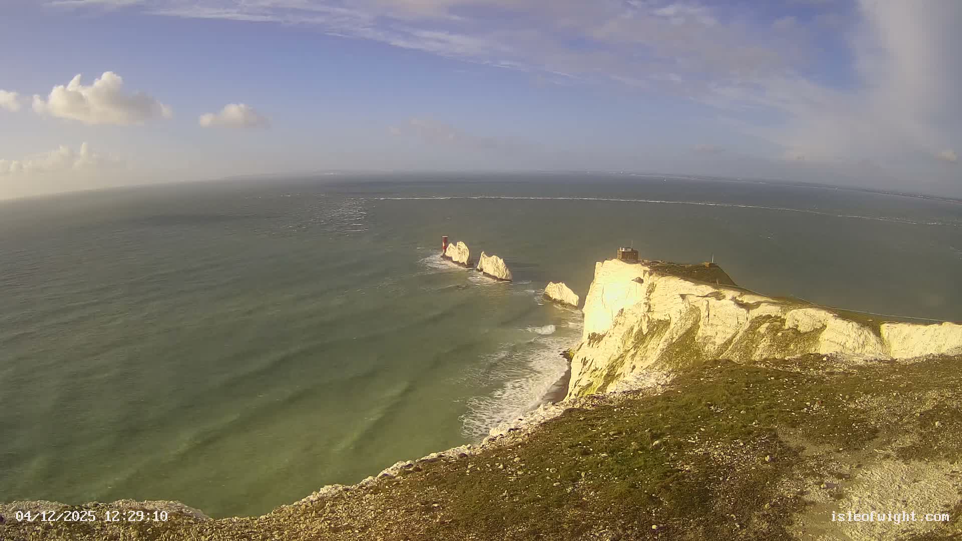 Isle of Wight, The Needles  Lighthouse Live Cam - Totland, Isle of Wight, South East, England, United Kingdom
