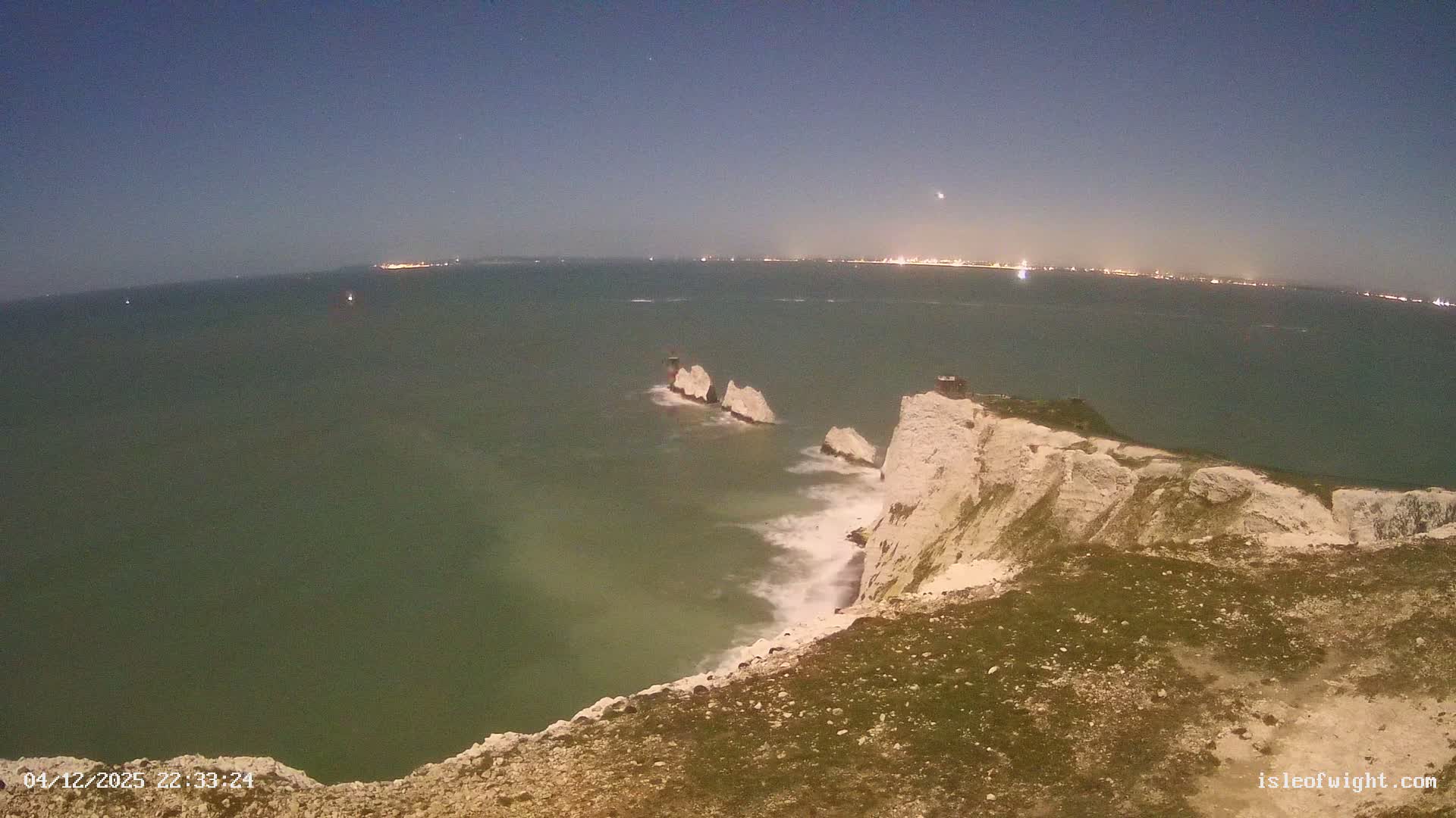 Isle of Wight, The Needles  Lighthouse Live Cam - Totland, Isle of Wight, South East, England, United Kingdom