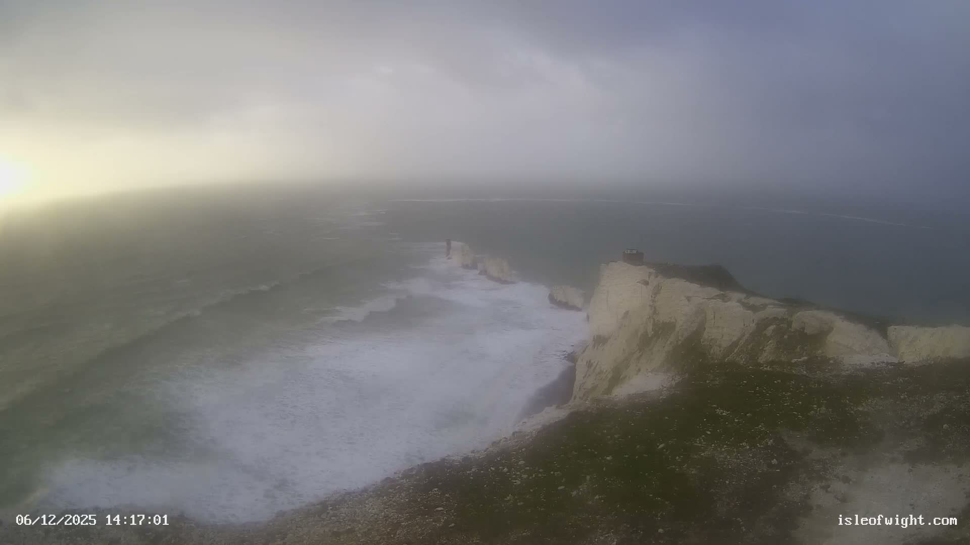Isle of Wight, The Needles  Lighthouse Live Cam - Totland, Isle of Wight, South East, England, United Kingdom