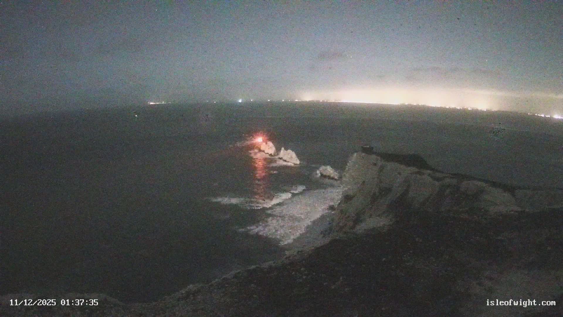Isle of Wight, The Needles  Lighthouse Live Cam - Totland, Isle of Wight, South East, England, United Kingdom