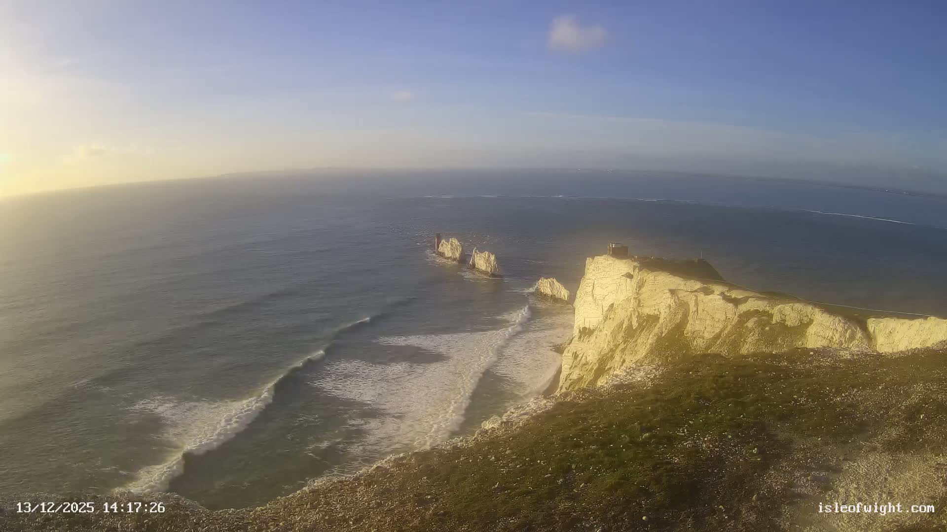 Isle of Wight, The Needles  Lighthouse Live Cam - Totland, Isle of Wight, South East, England, United Kingdom