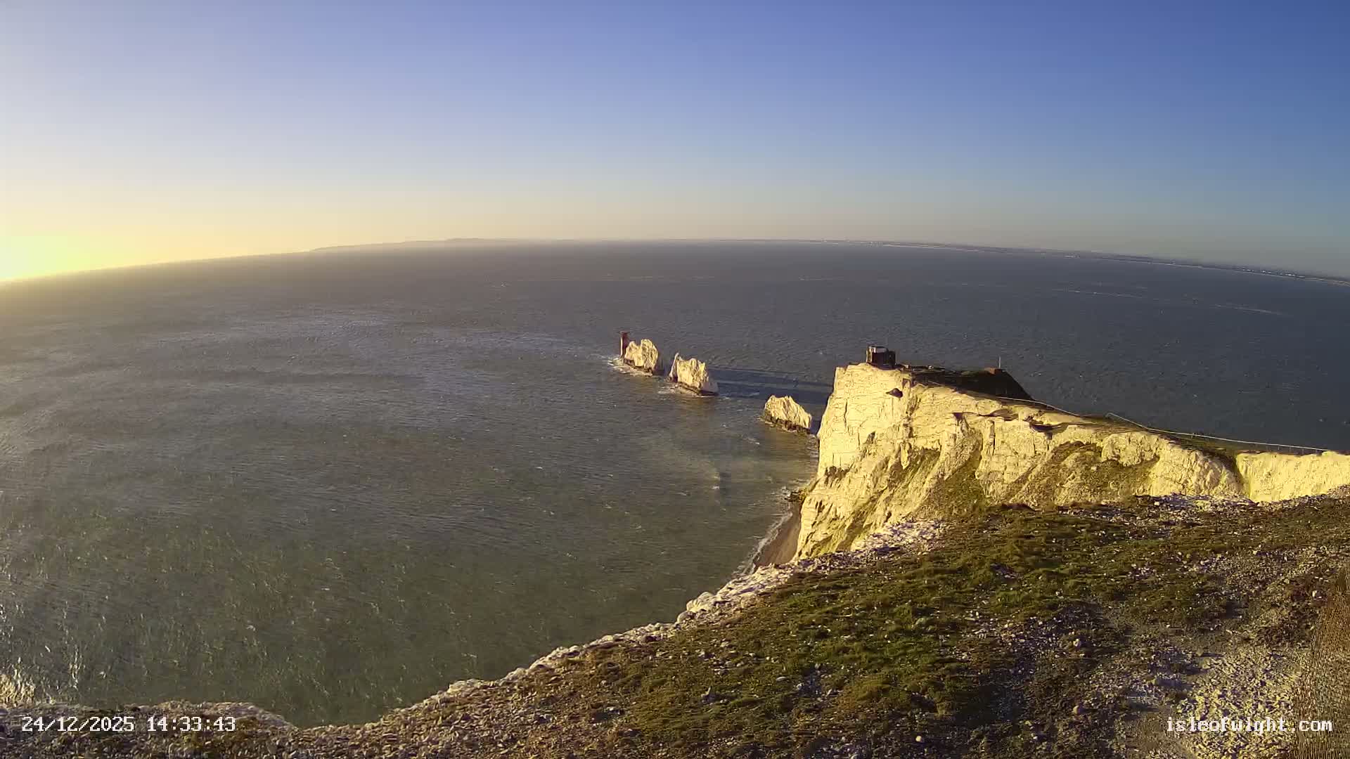 Isle of Wight, The Needles  Lighthouse Live Cam - Totland, Isle of Wight, South East, England, United Kingdom