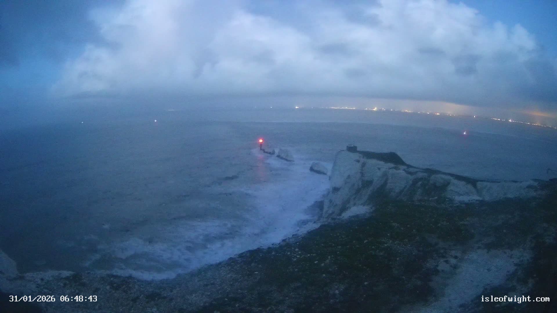 Isle of Wight, The Needles  Lighthouse Live Cam - Totland, Isle of Wight, South East, England, United Kingdom