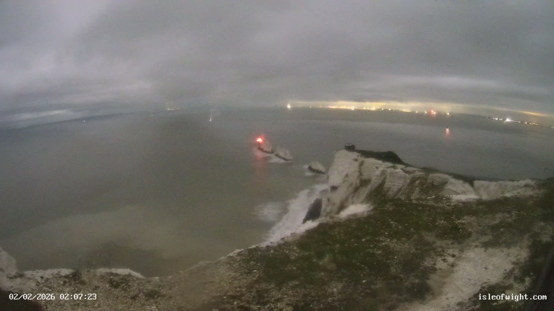 Isle of Wight, The Needles  Lighthouse Live Cam - Totland, Isle of Wight, South East, England, United Kingdom
