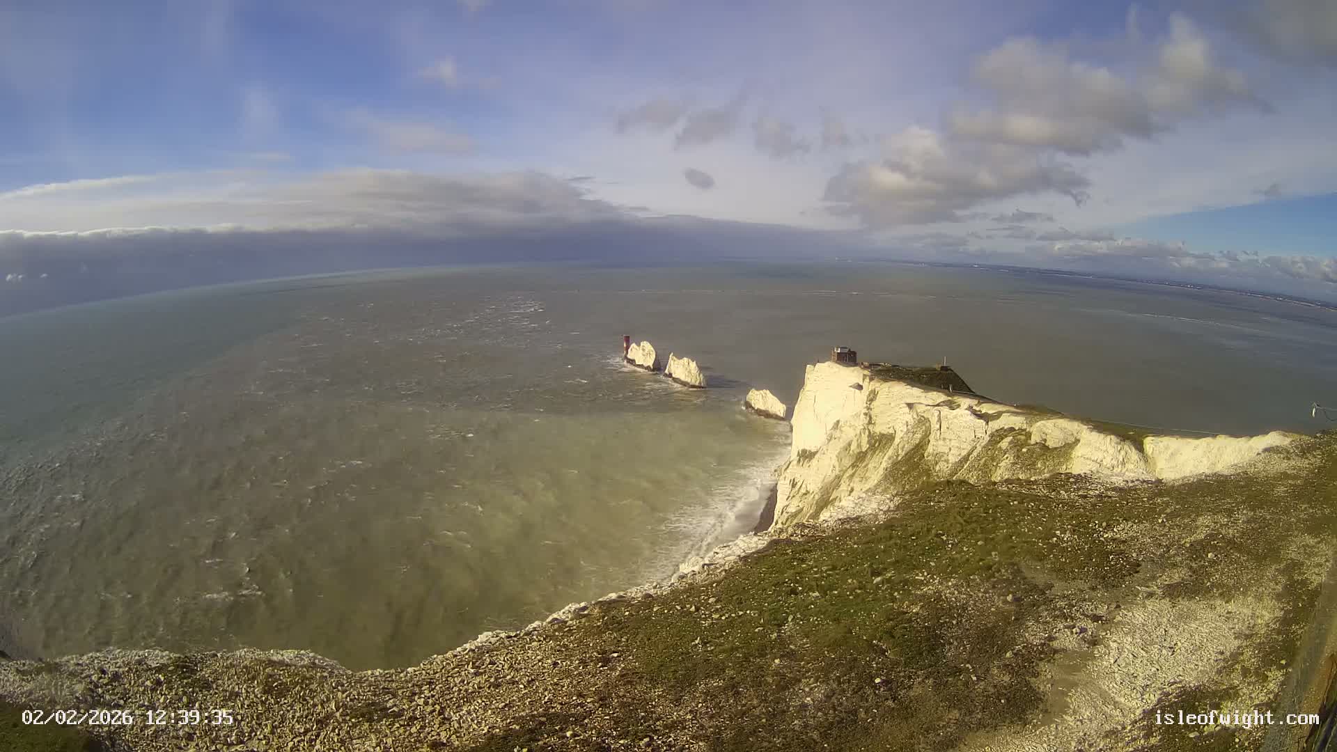 Isle of Wight, The Needles  Lighthouse Live Cam - Totland, Isle of Wight, South East, England, United Kingdom