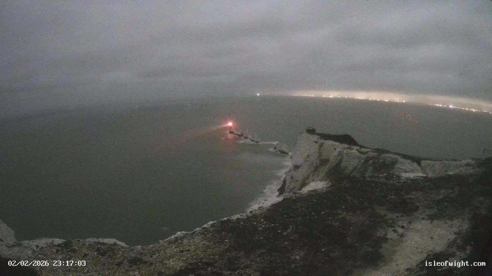 Isle of Wight, The Needles  Lighthouse Live Cam - Totland, Isle of Wight, South East, England, United Kingdom