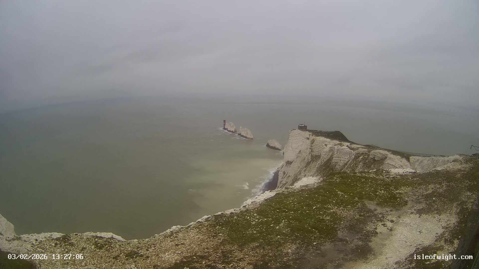 Isle of Wight, The Needles  Lighthouse Live Cam - Totland, Isle of Wight, South East, England, United Kingdom