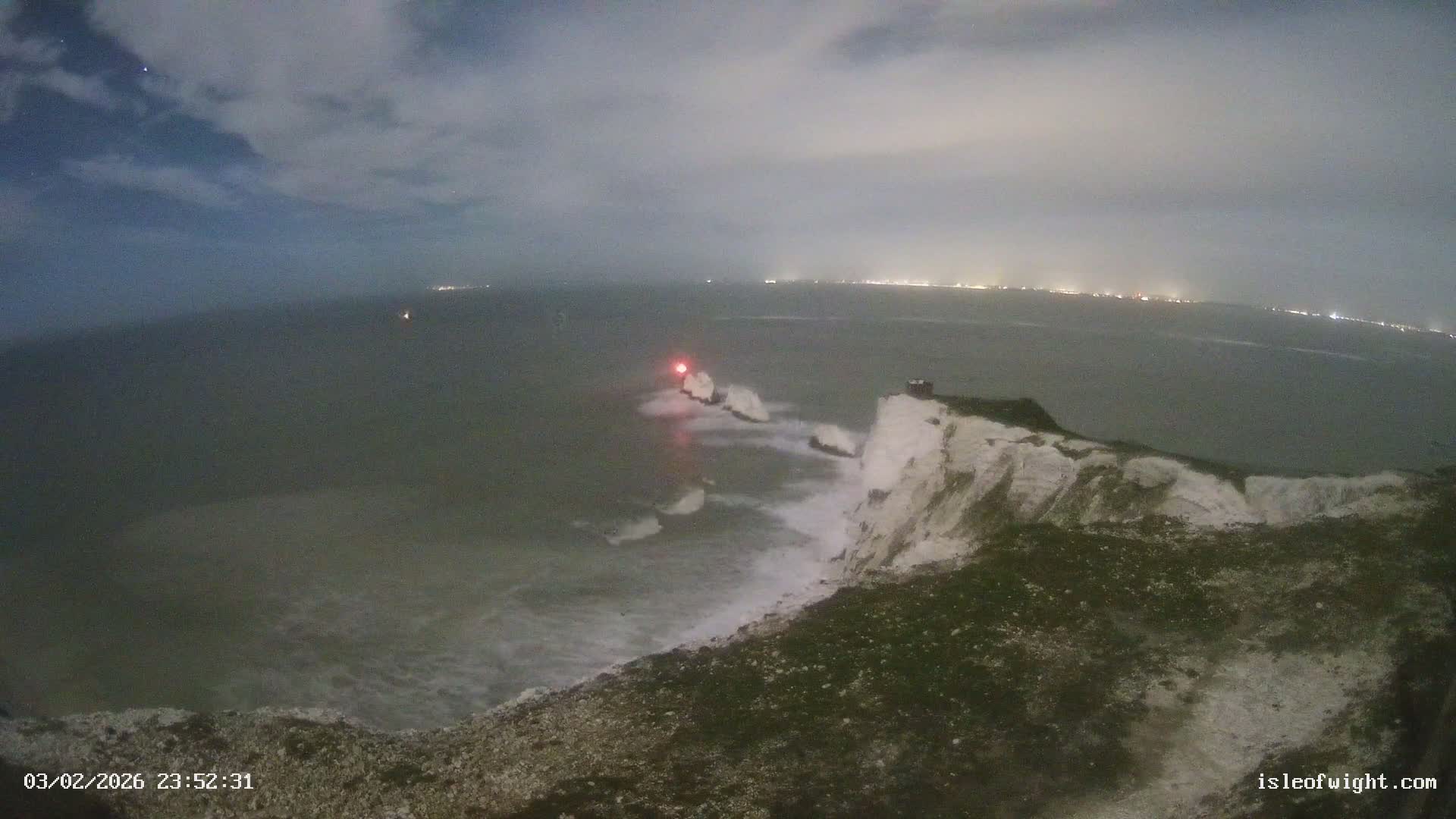 Isle of Wight, The Needles  Lighthouse Live Cam - Totland, Isle of Wight, South East, England, United Kingdom