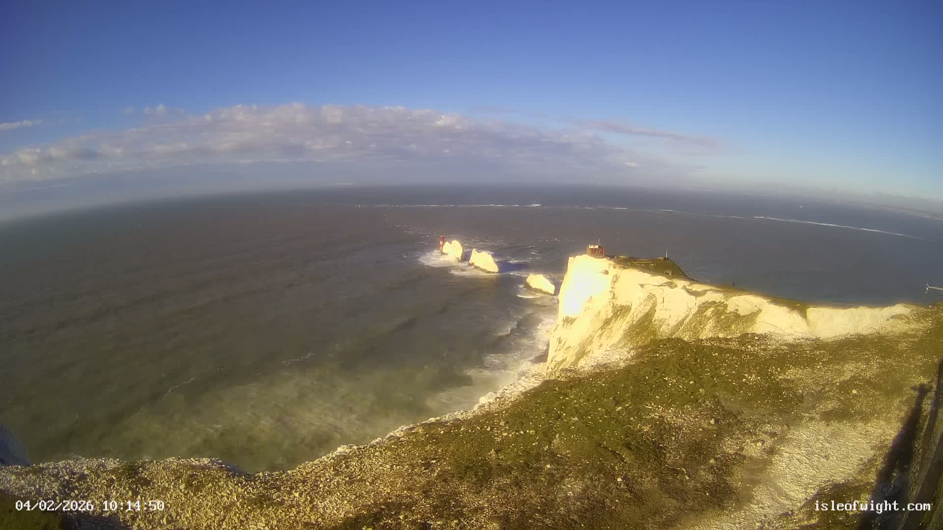 Isle of Wight, The Needles  Lighthouse Live Cam - Totland, Isle of Wight, South East, England, United Kingdom