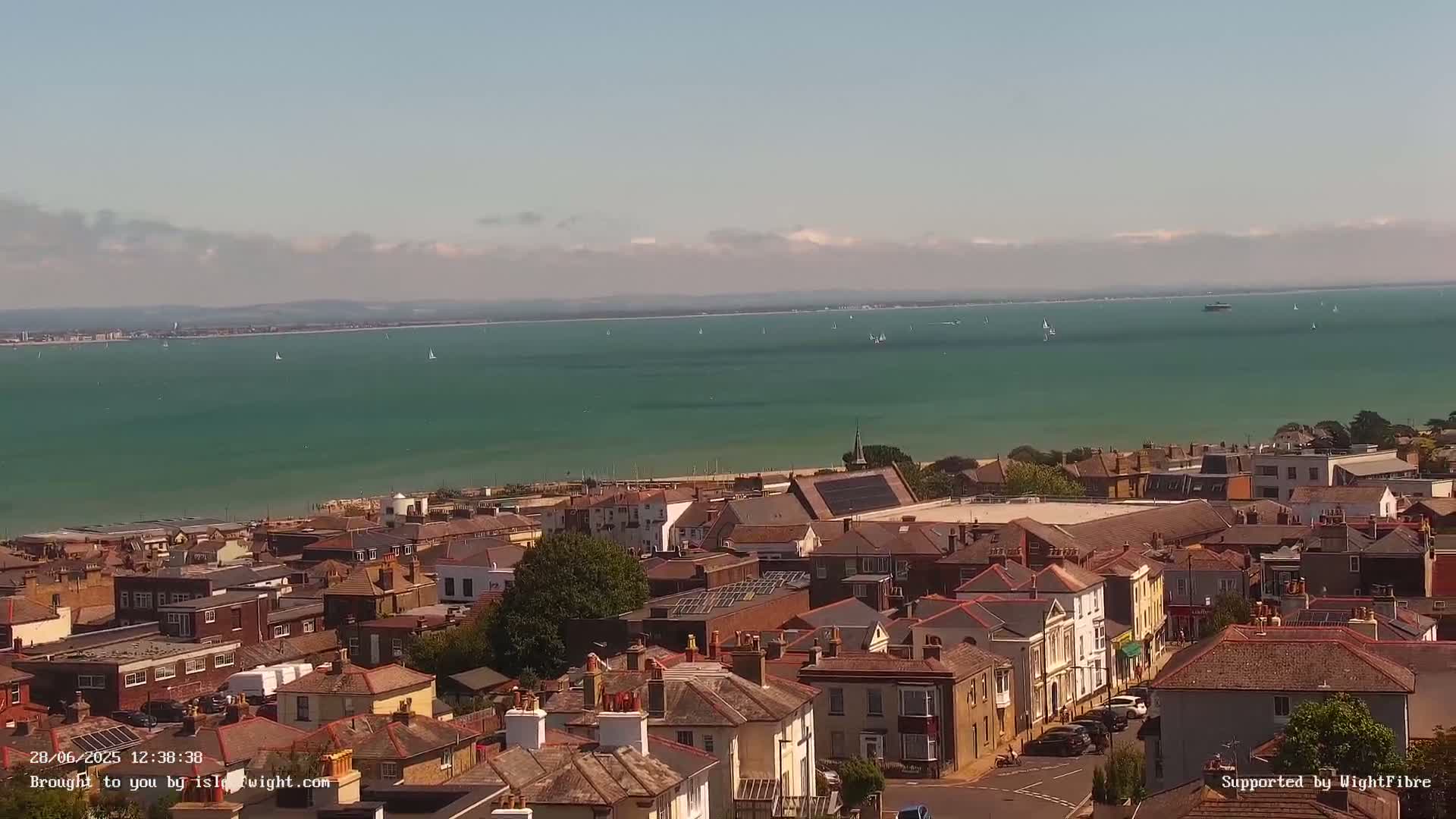 Portsmouth & Ryde City & The Solent Panaromic PTZ Live Cam - Ryde, Isle of Wight, South East, England, United Kingdom