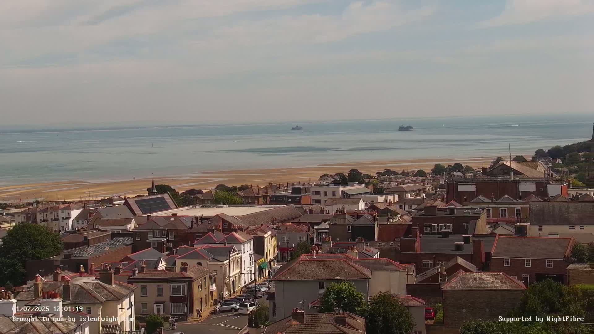 Portsmouth & Ryde City & The Solent Panaromic PTZ Live Cam - Ryde, Isle of Wight, South East, England, United Kingdom