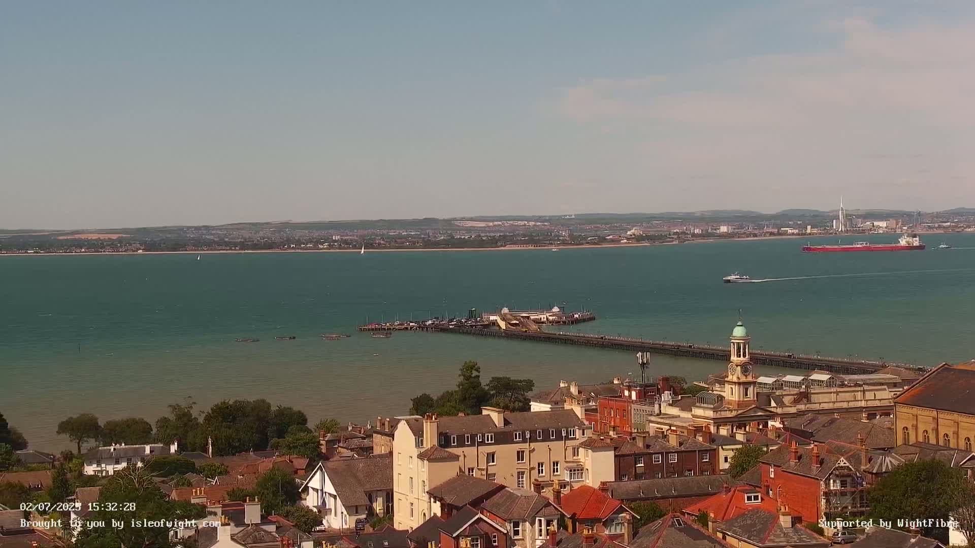 Portsmouth & Ryde City & The Solent Panaromic PTZ Live Cam - Ryde, Isle of Wight, South East, England, United Kingdom
