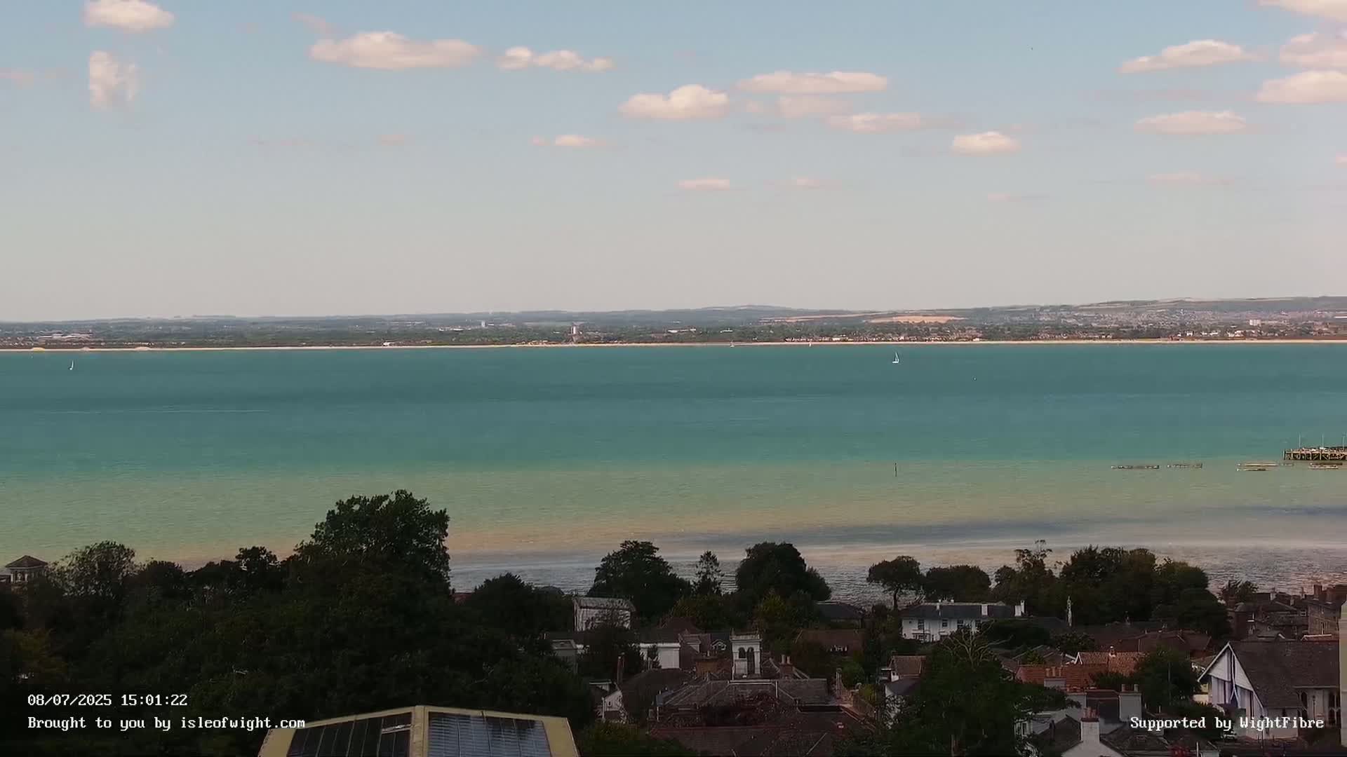 Portsmouth & Ryde City & The Solent Panaromic PTZ Live Cam - Ryde, Isle of Wight, South East, England, United Kingdom