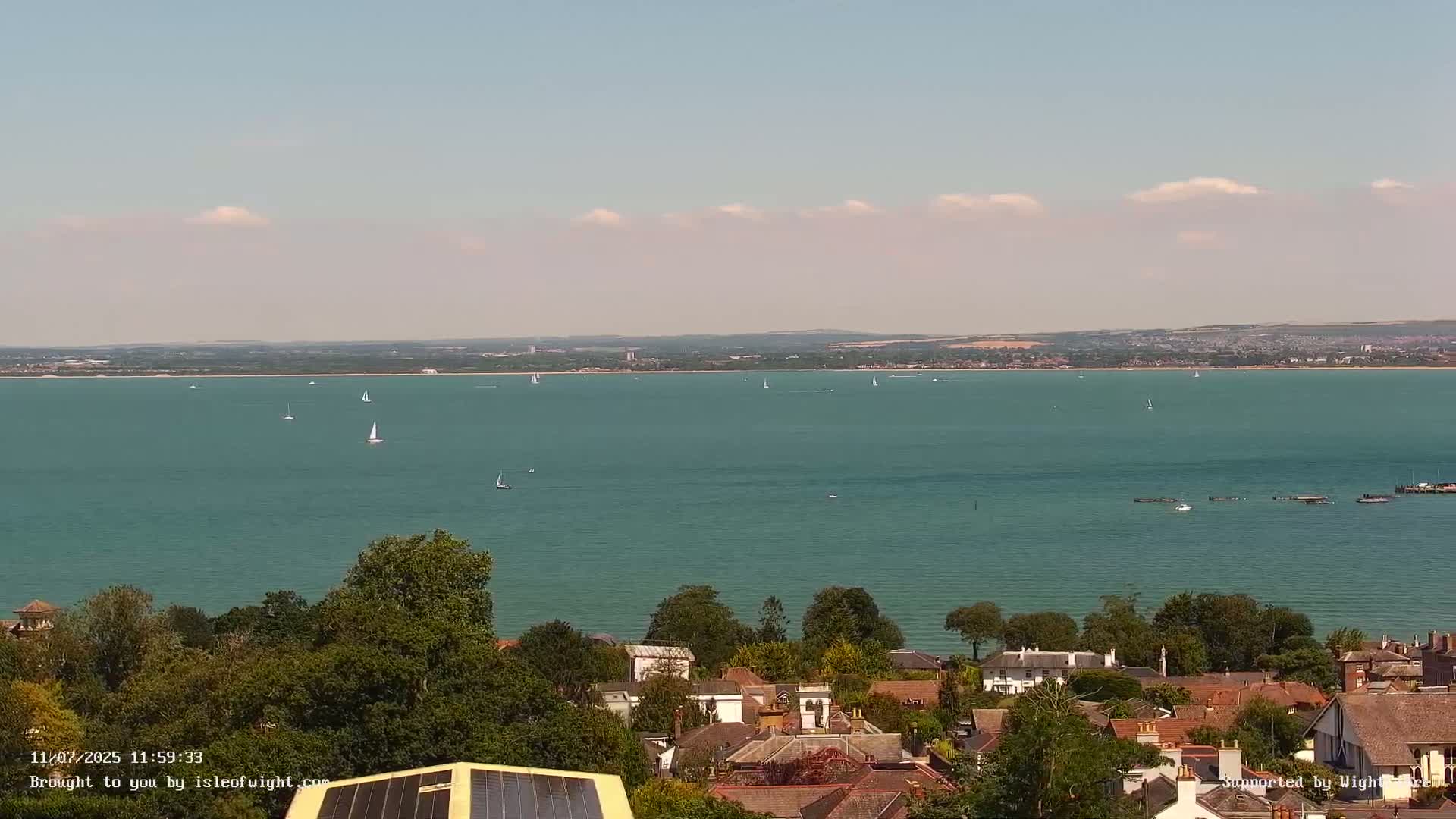 Portsmouth & Ryde City & The Solent Panaromic PTZ Live Cam - Ryde, Isle of Wight, South East, England, United Kingdom
