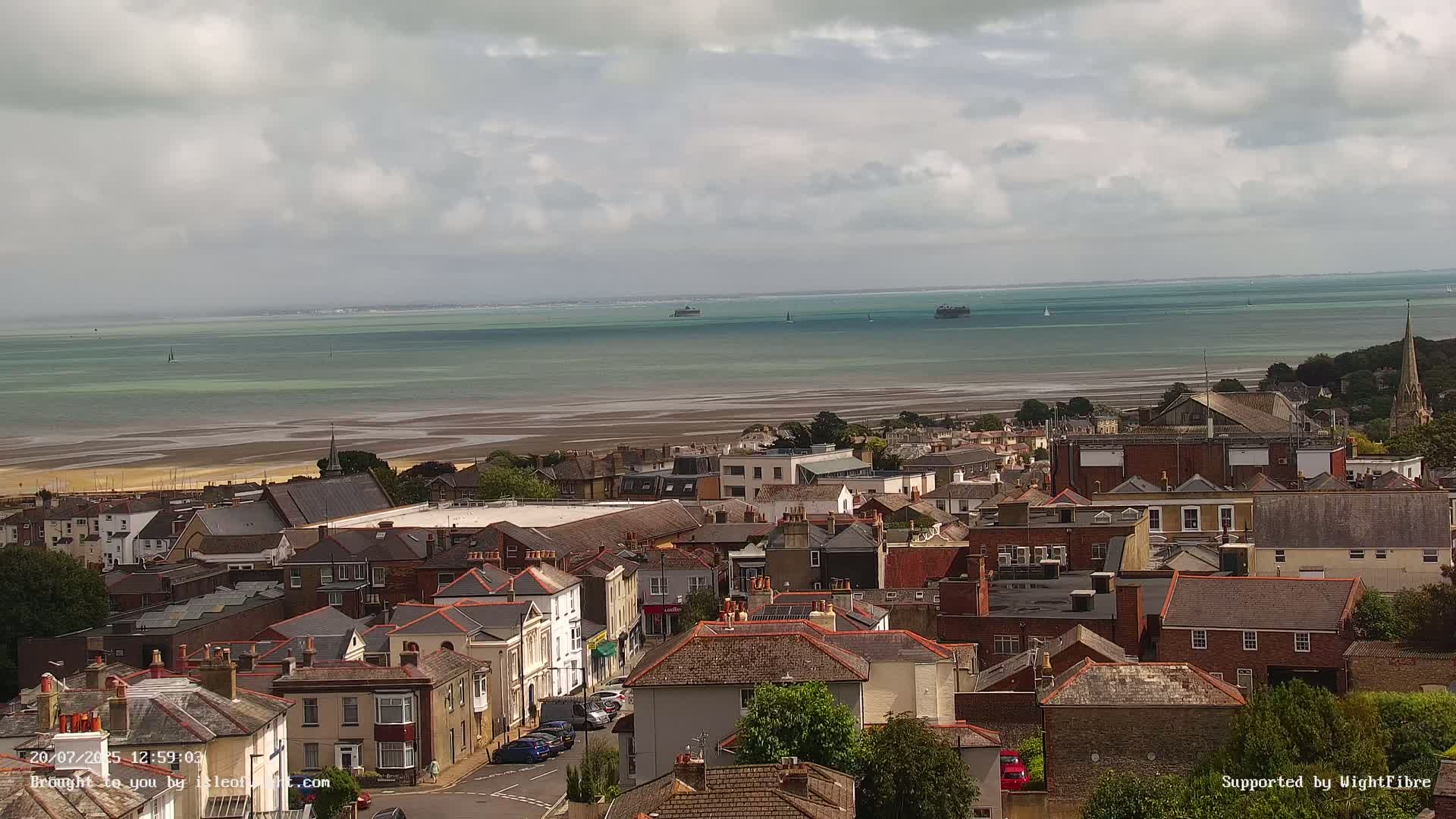 Portsmouth & Ryde City & The Solent Panaromic PTZ Live Cam - Ryde, Isle of Wight, South East, England, United Kingdom