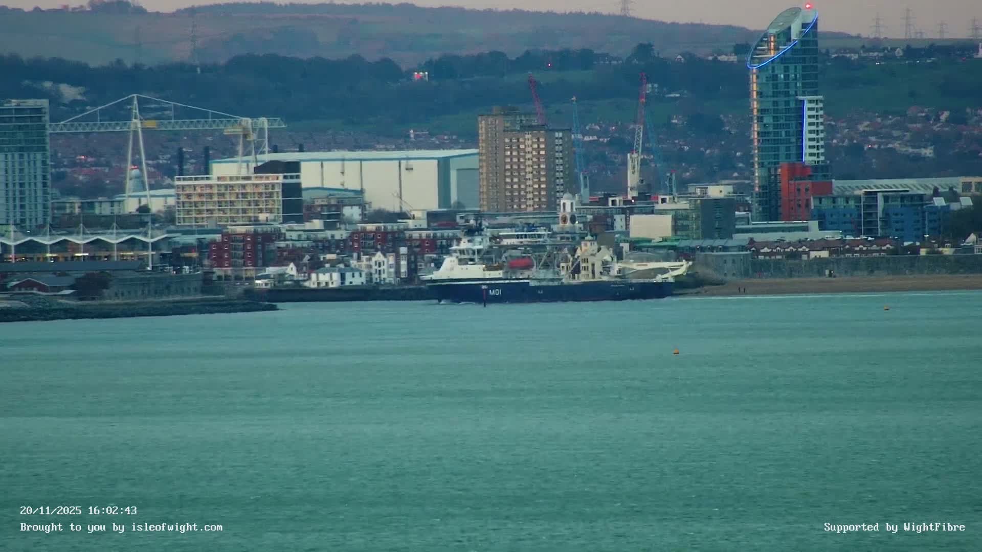 Portsmouth & Ryde City & The Solent Panaromic PTZ Live Cam - Ryde, Isle of Wight, South East, England, United Kingdom