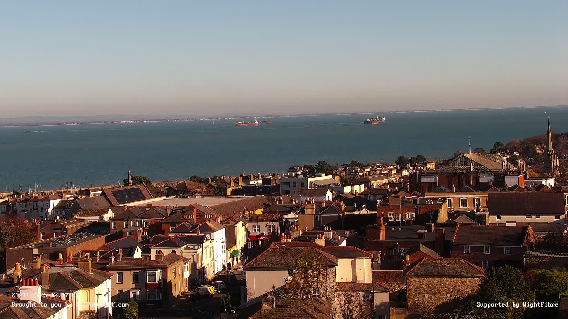 Portsmouth & Ryde City & The Solent Panaromic PTZ Live Cam - Ryde, Isle of Wight, South East, England, United Kingdom