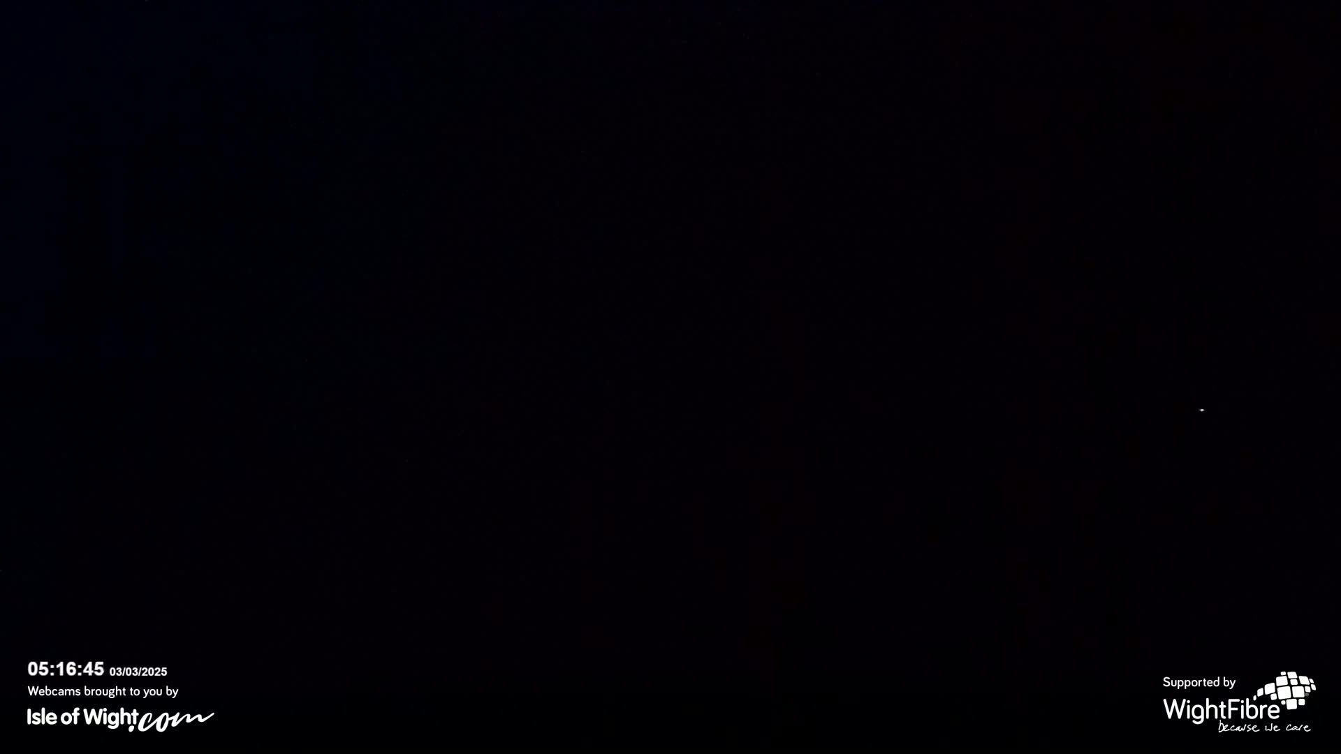 A completely black image is visible, possibly depicting nighttime conditions.