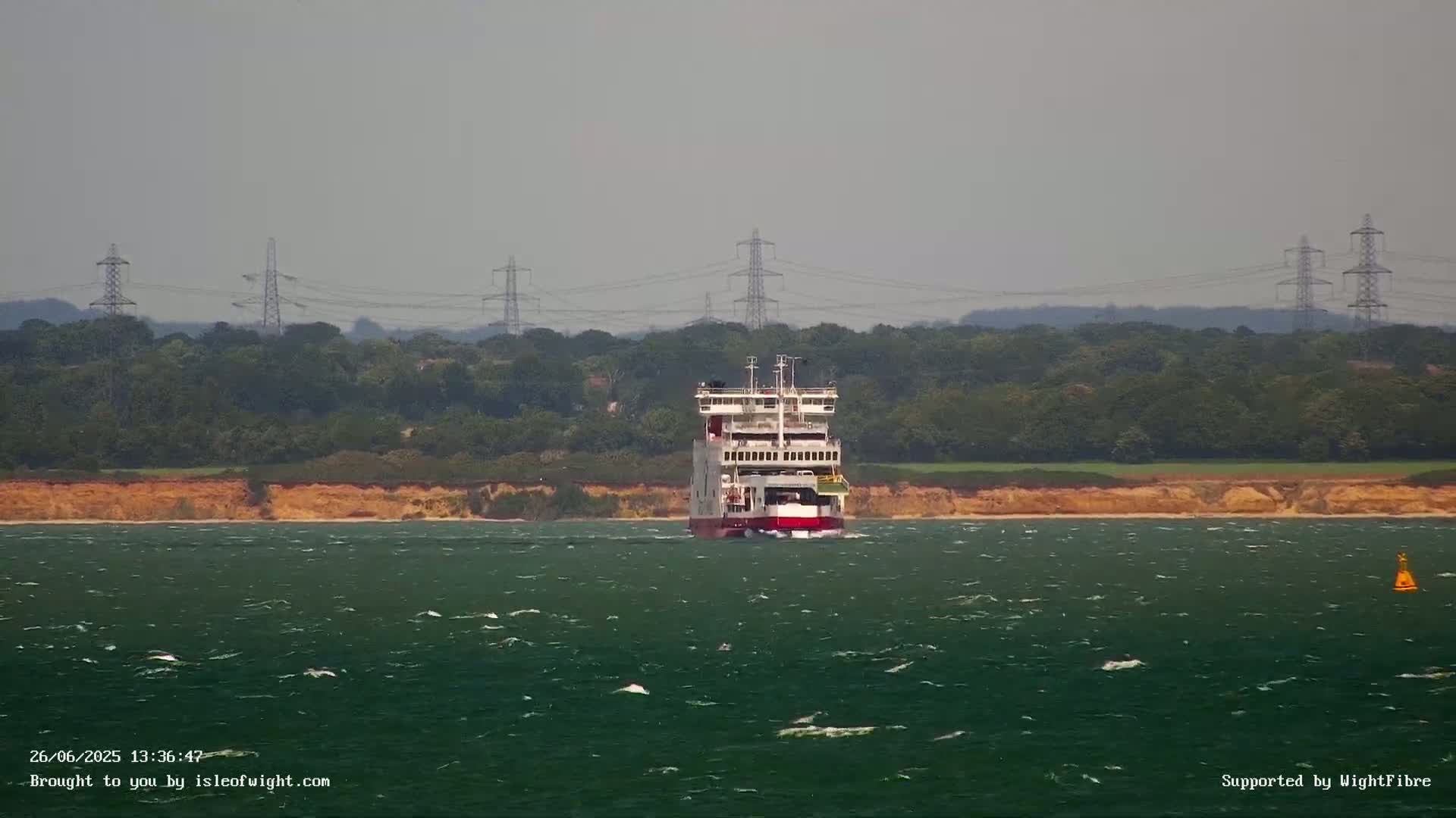 Cowes Port, Cruise/ Ferry Ship Shipspotting in The Solent & Southampton Coast Panaromic PTZ Live Cam - Cowes , Isle of Wight, South East, England, United Kingdom