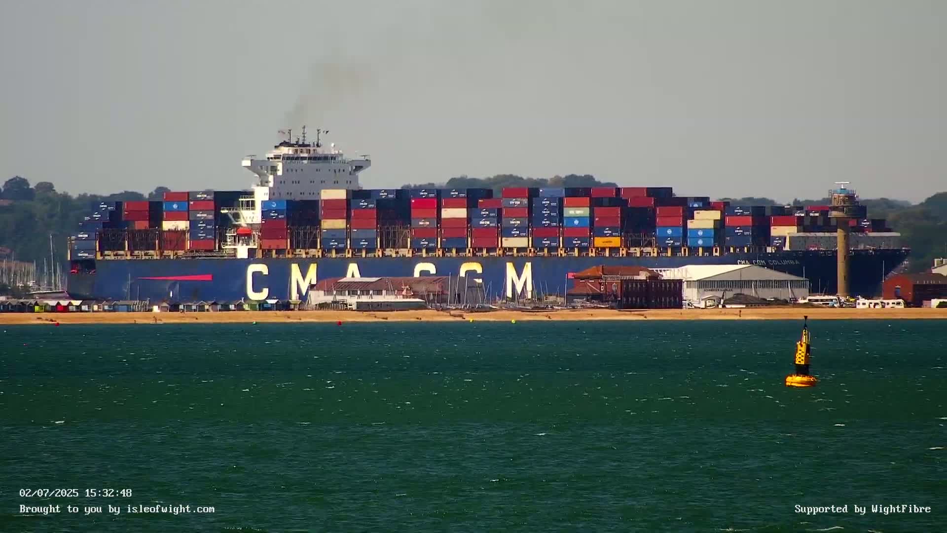 Cowes Port, Cruise/ Ferry Ship Shipspotting in The Solent & Southampton Coast Panaromic PTZ Live Cam - Cowes , Isle of Wight, South East, England, United Kingdom