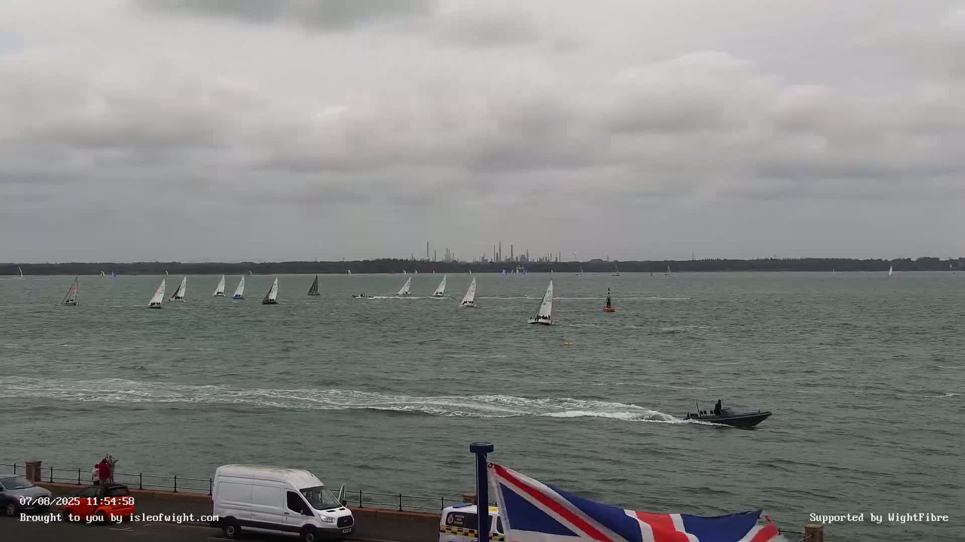 Cowes Port, Cruise/ Ferry Ship Shipspotting in The Solent & Southampton Coast Panaromic PTZ Live Cam - Cowes , Isle of Wight, South East, England, United Kingdom