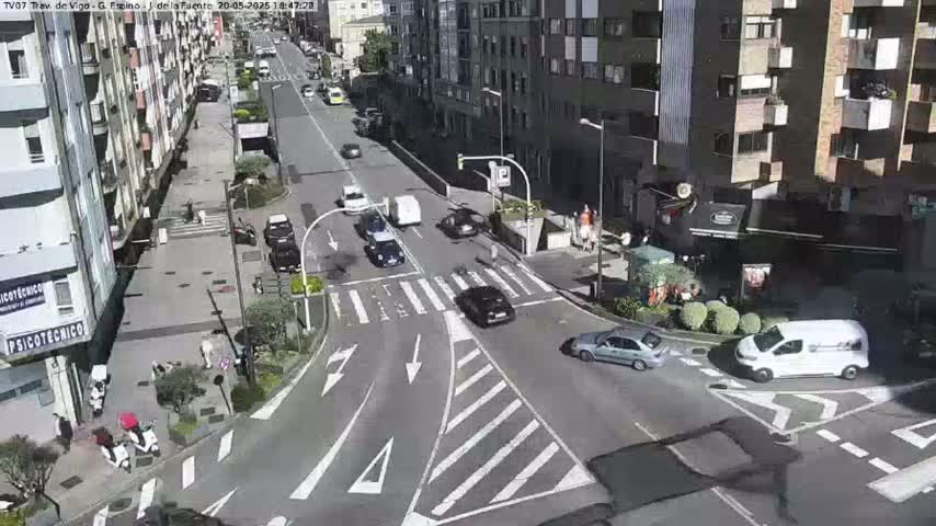 Vigo City - Jenaro de la Fuente Avenue Live Cam - Pontevedra, Galicia, Spain